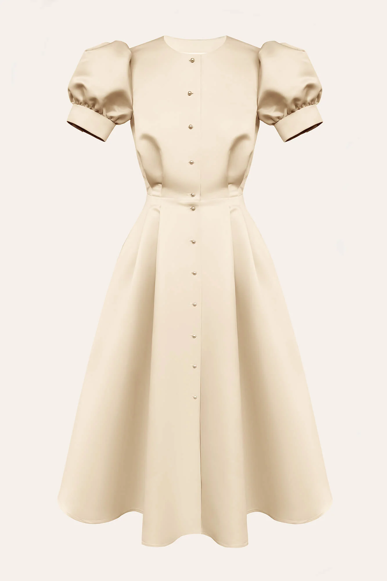 Button Front Midi Dress