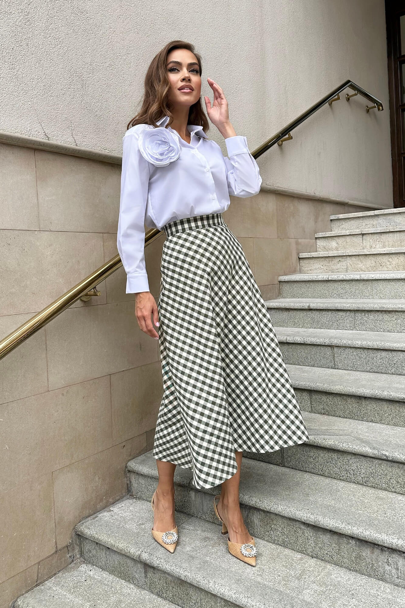 Flare Midi Skirt