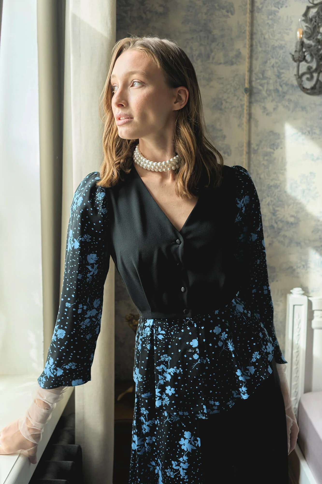 Long Sleeve Button Front Top