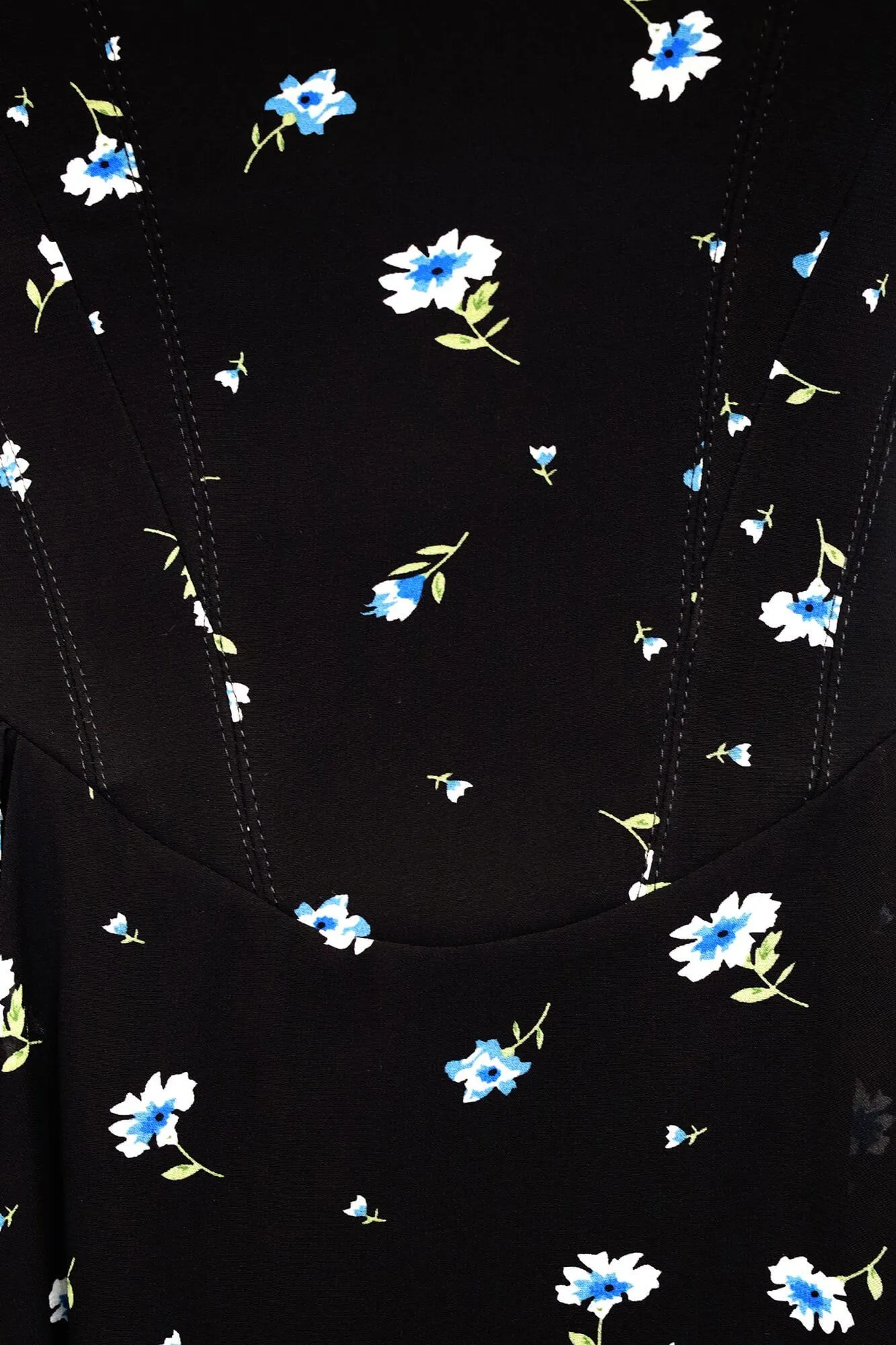 Strap Midi Dress with Corset-Style Bodice