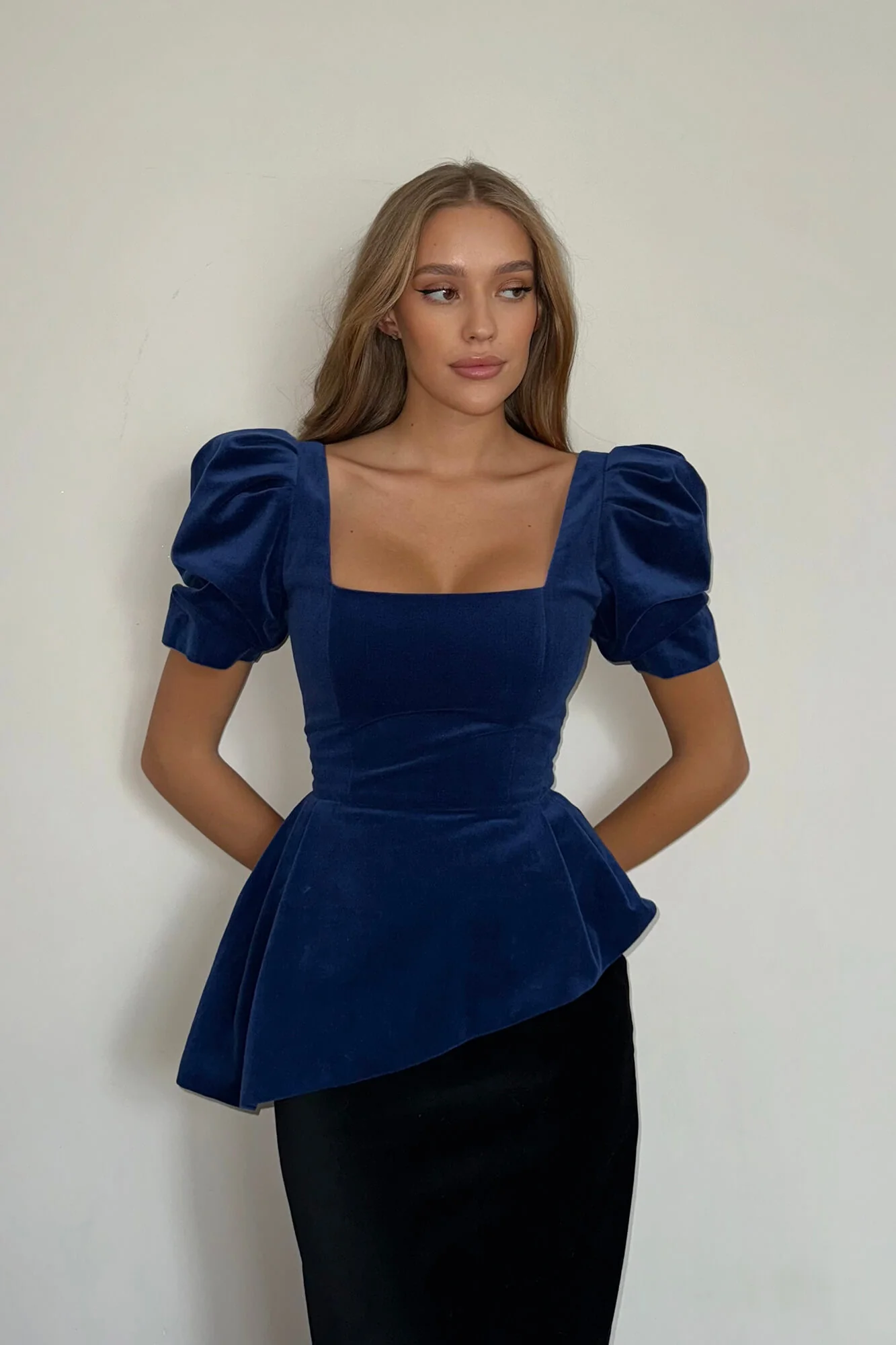 Square Neck Short Sleeve Top