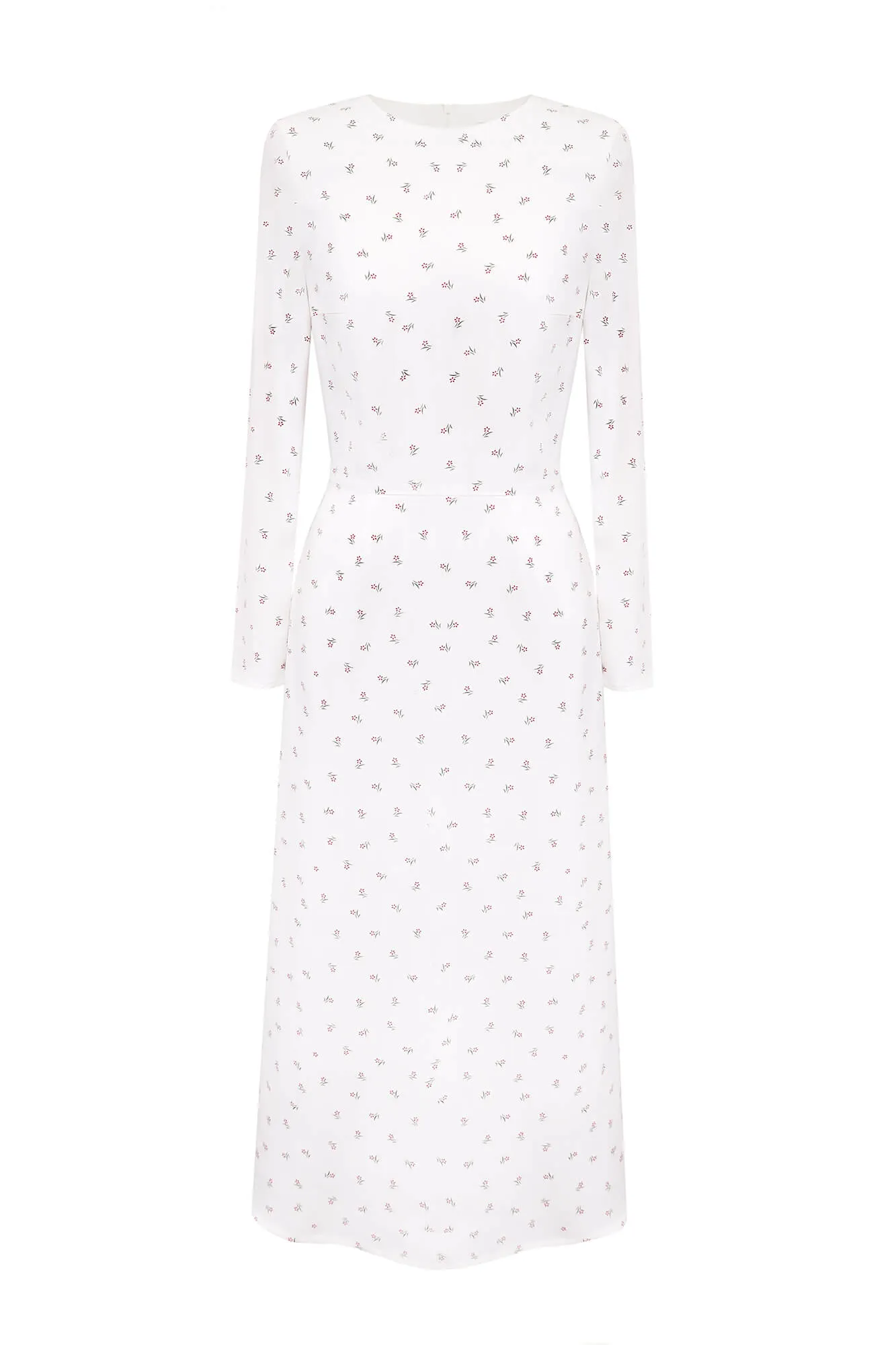 Godet Silhouette Long Sleeve Midi Dress