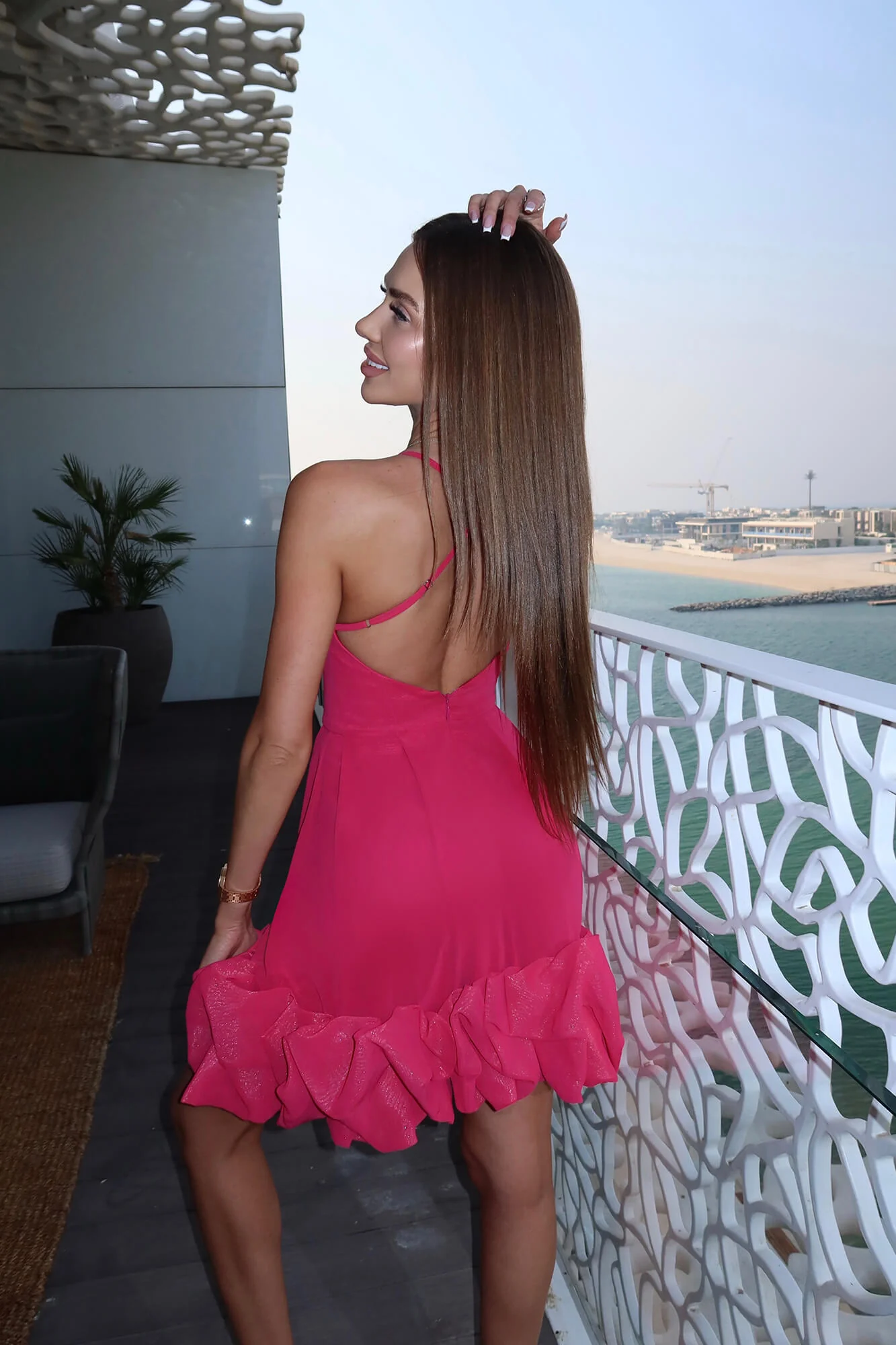 Backless Bustier Mini Dress