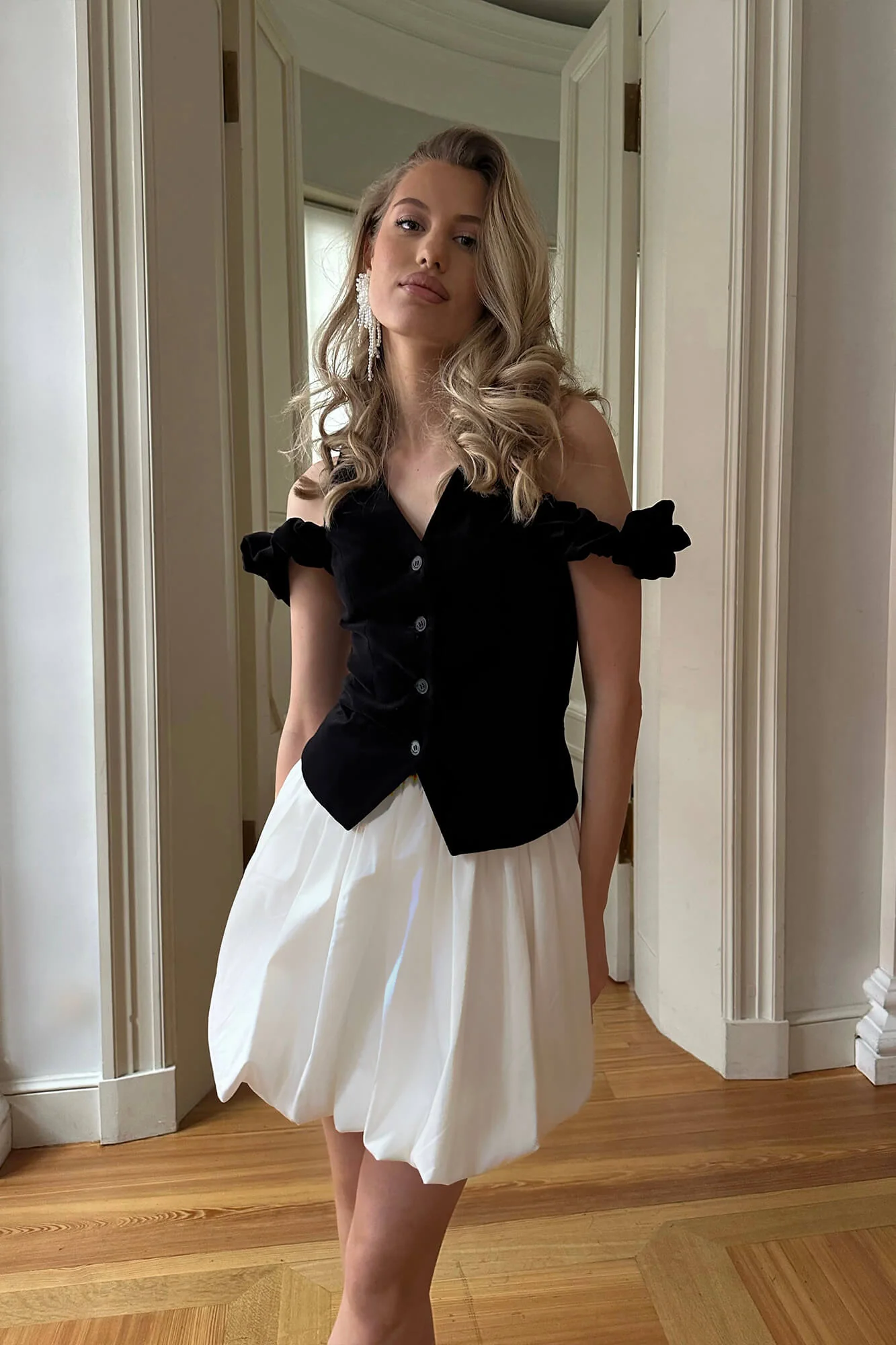 Cotton Balloon Mini Skirt