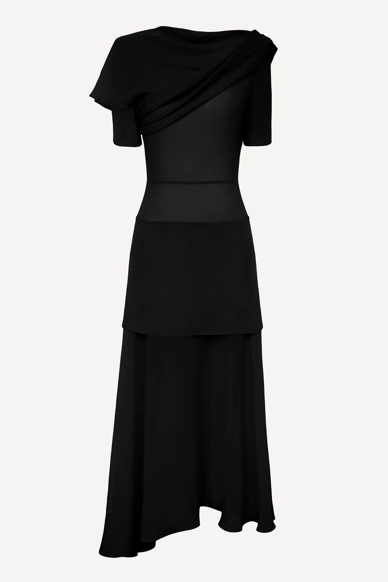 Chiffon Asymmetrical Midi Dress