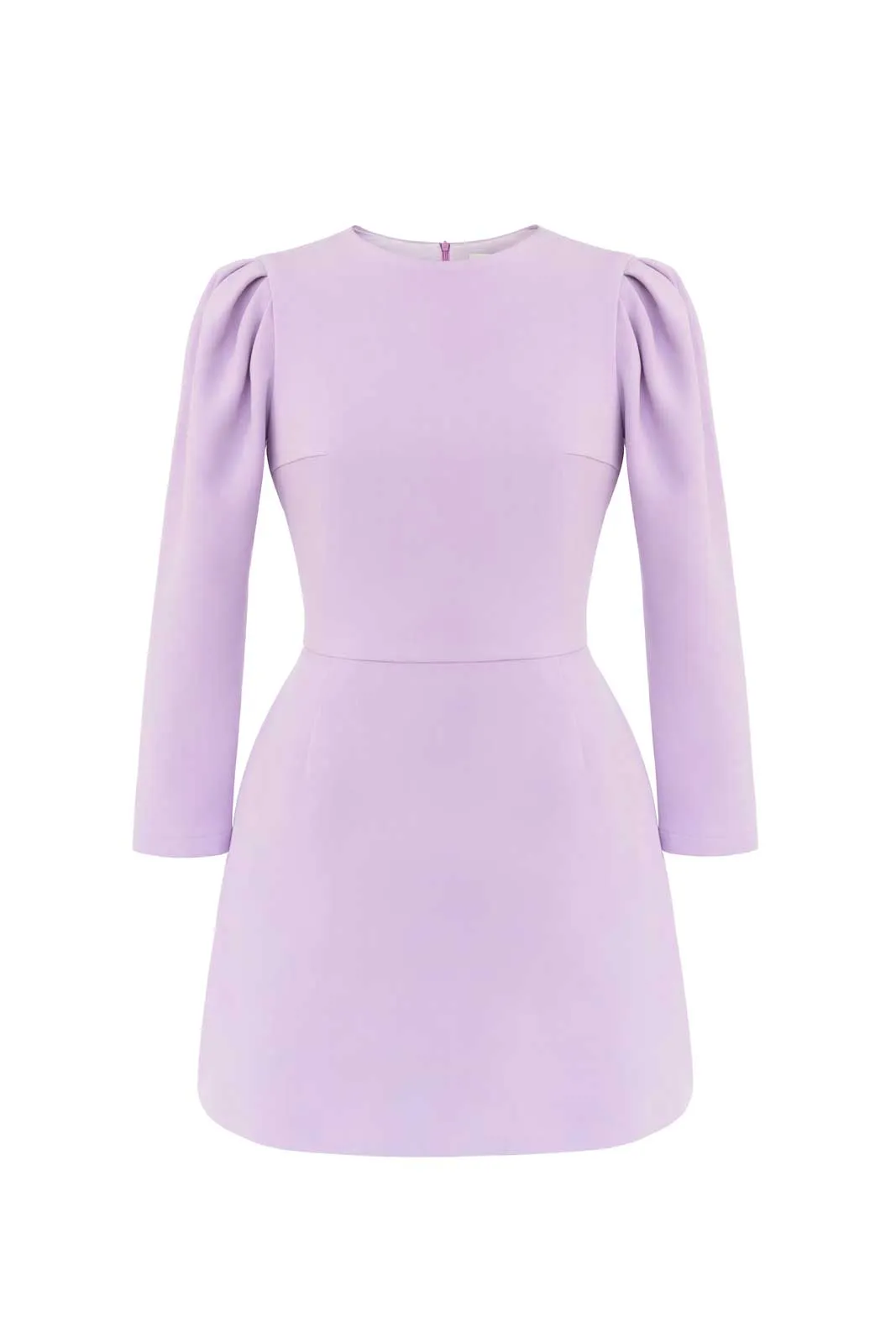 Pleated Long Sleeve Mini Dress