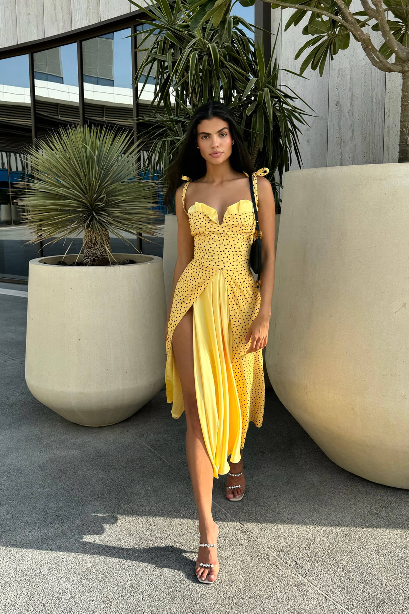 Flowy Slit Midi Dress