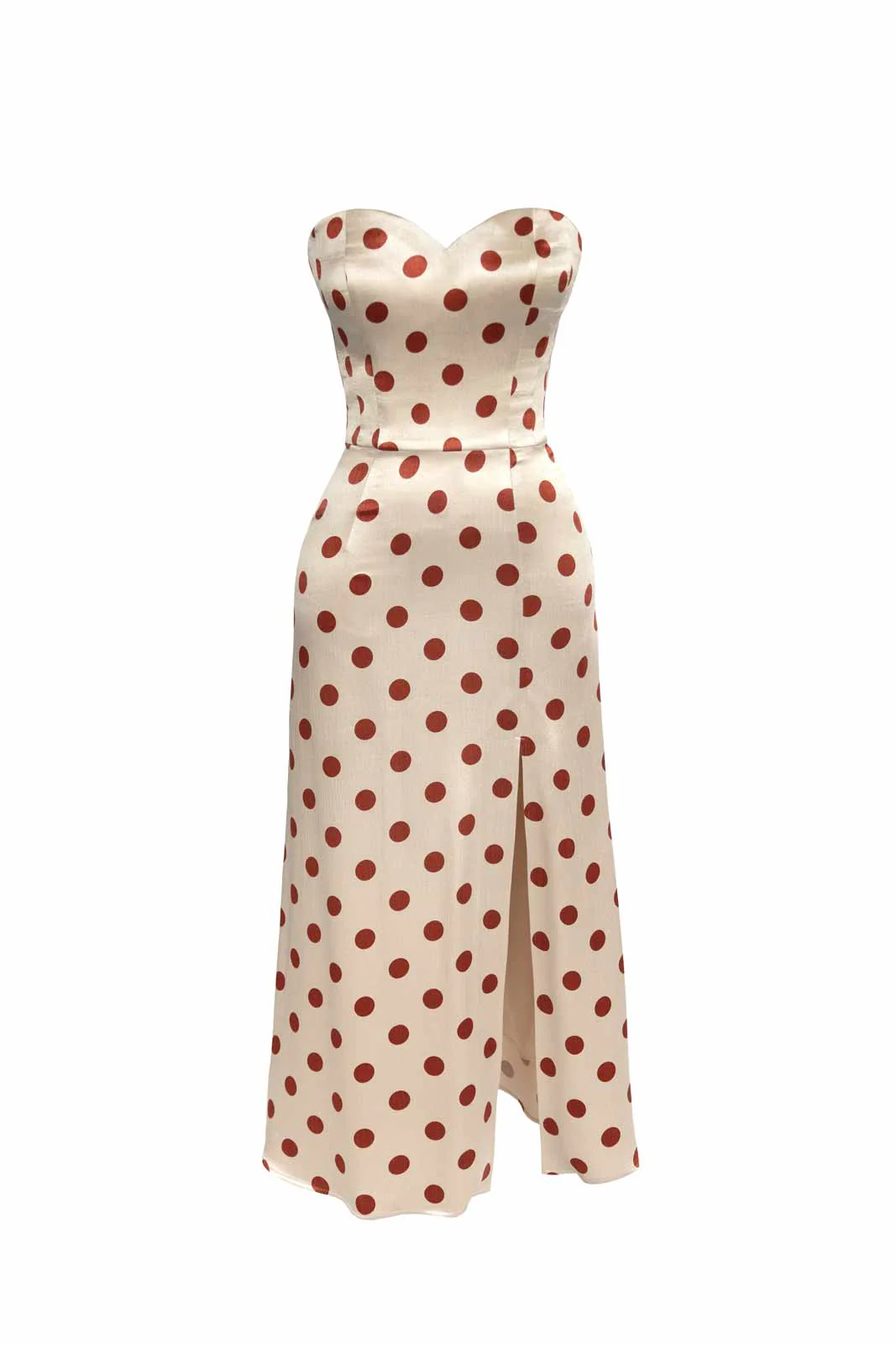 Viscose Slit Corset Midi Dress