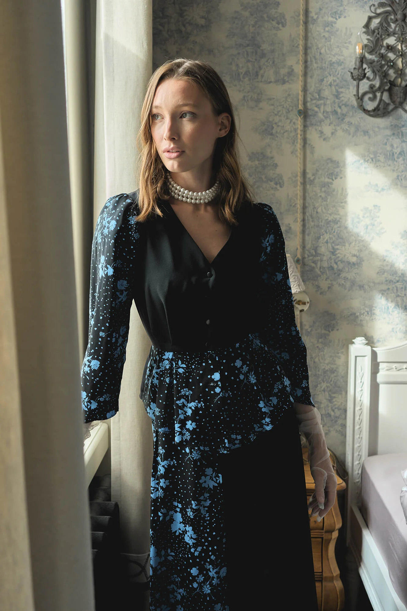 Long Sleeve Button Front Top