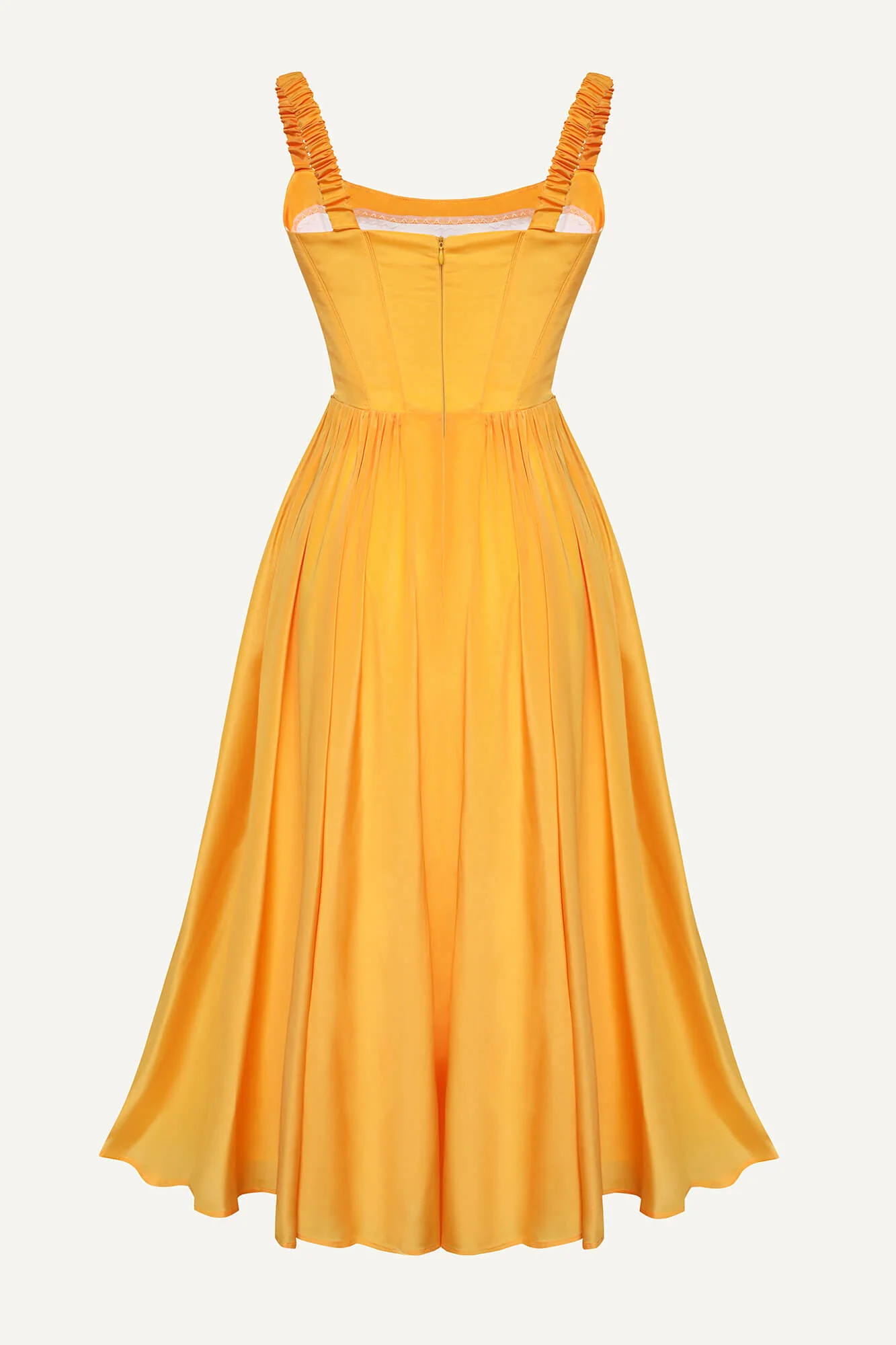 Tuck Corset Top Midi Dress