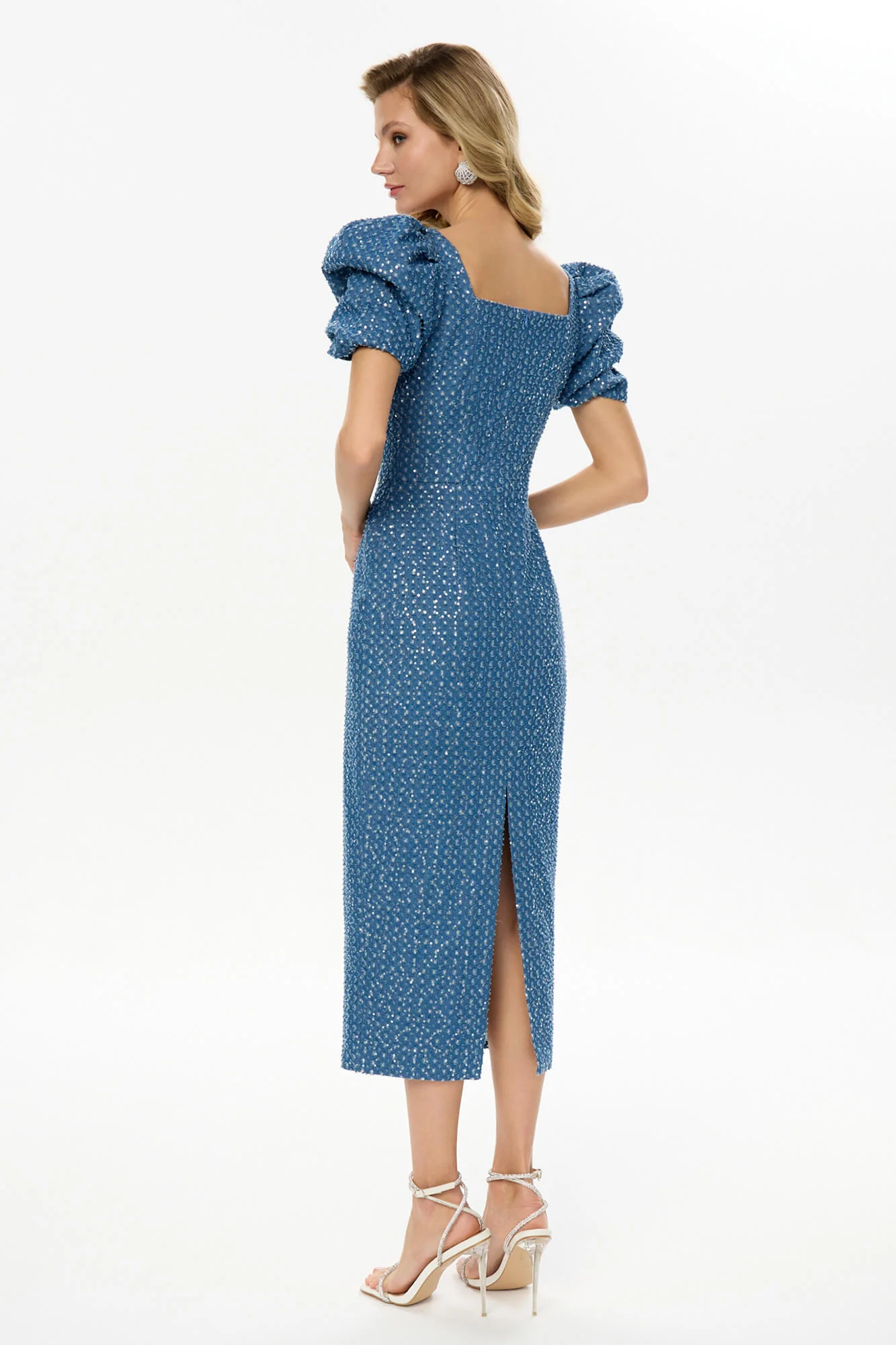 Sweetheart Denim Midi Dress