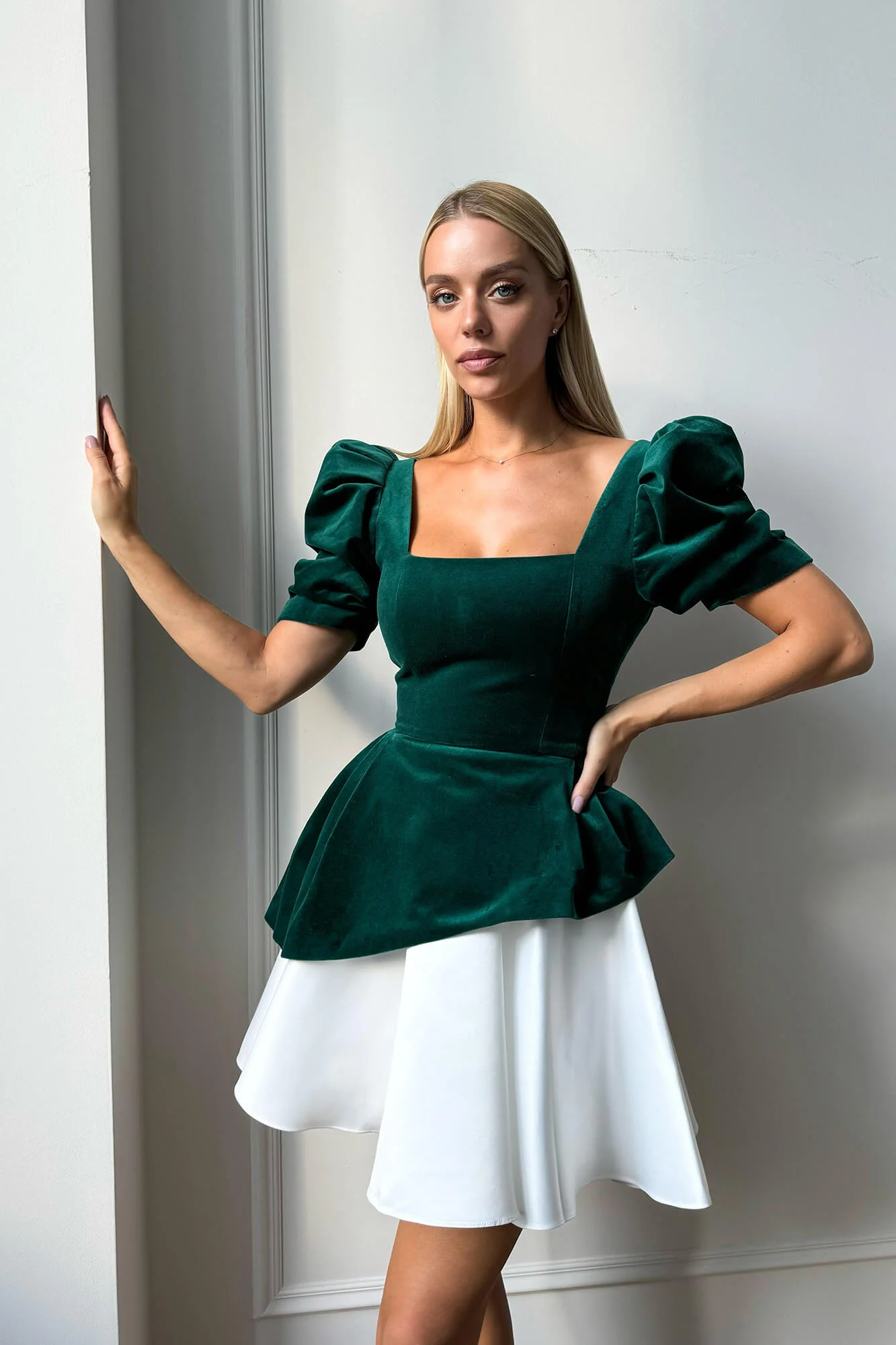 Square Neck Short Sleeve Top