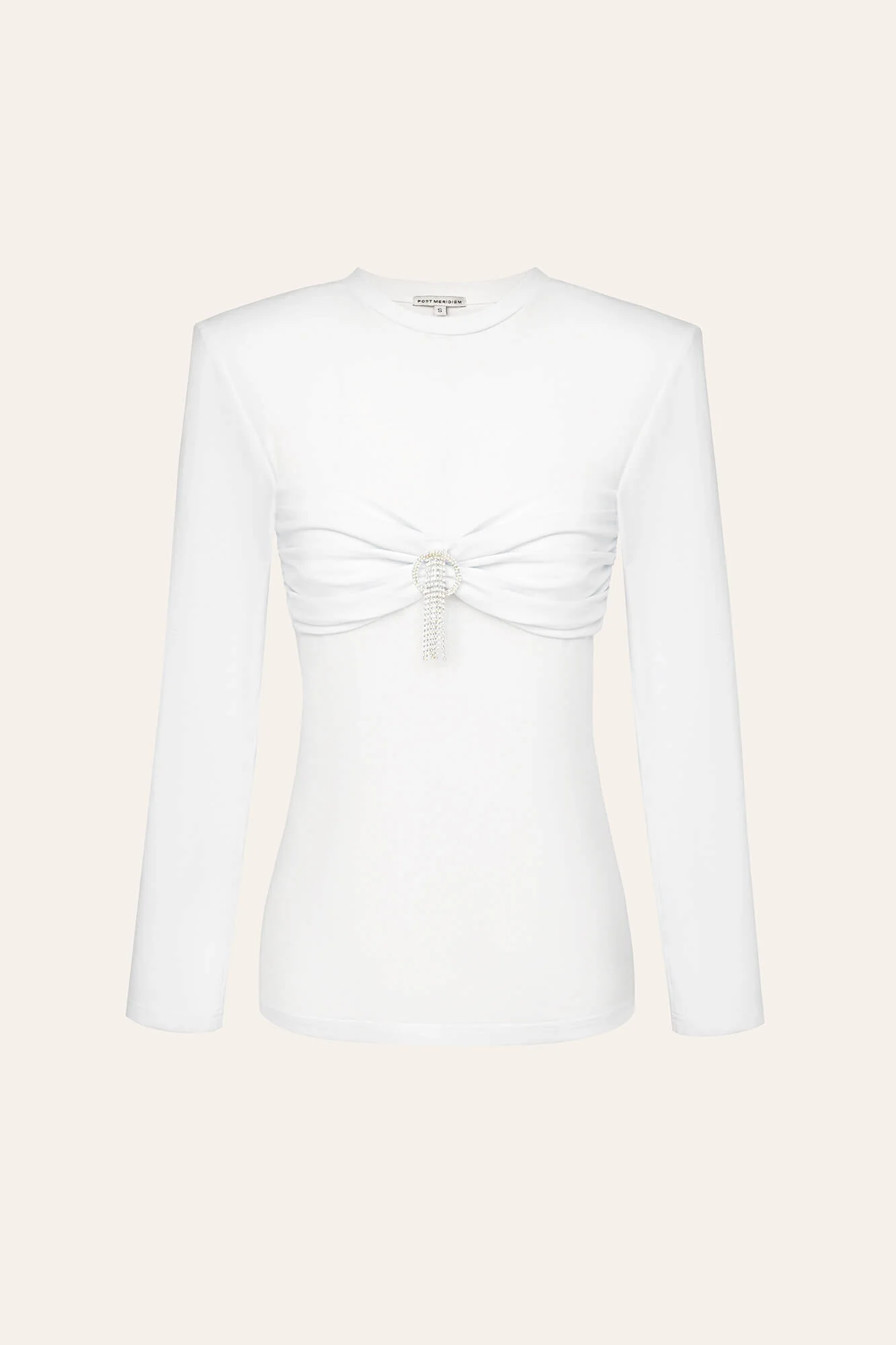 Flounce Chest Long Sleeve Knit Shirt