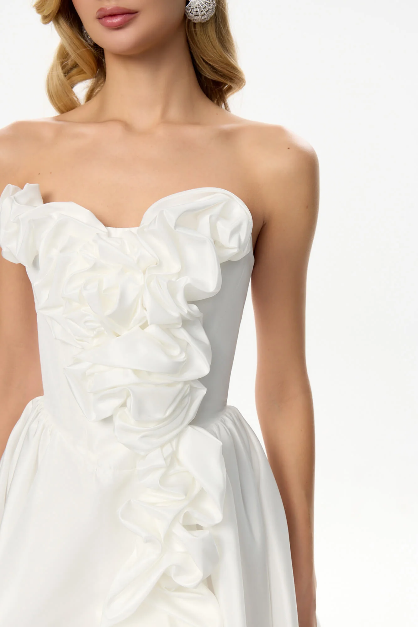 Mini Dress With Corset And Gathering