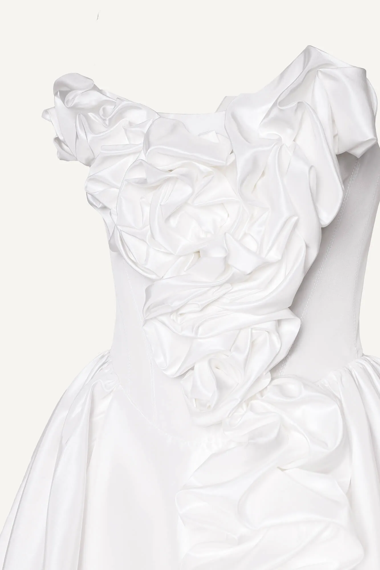 Mini Dress With Corset And Gathering