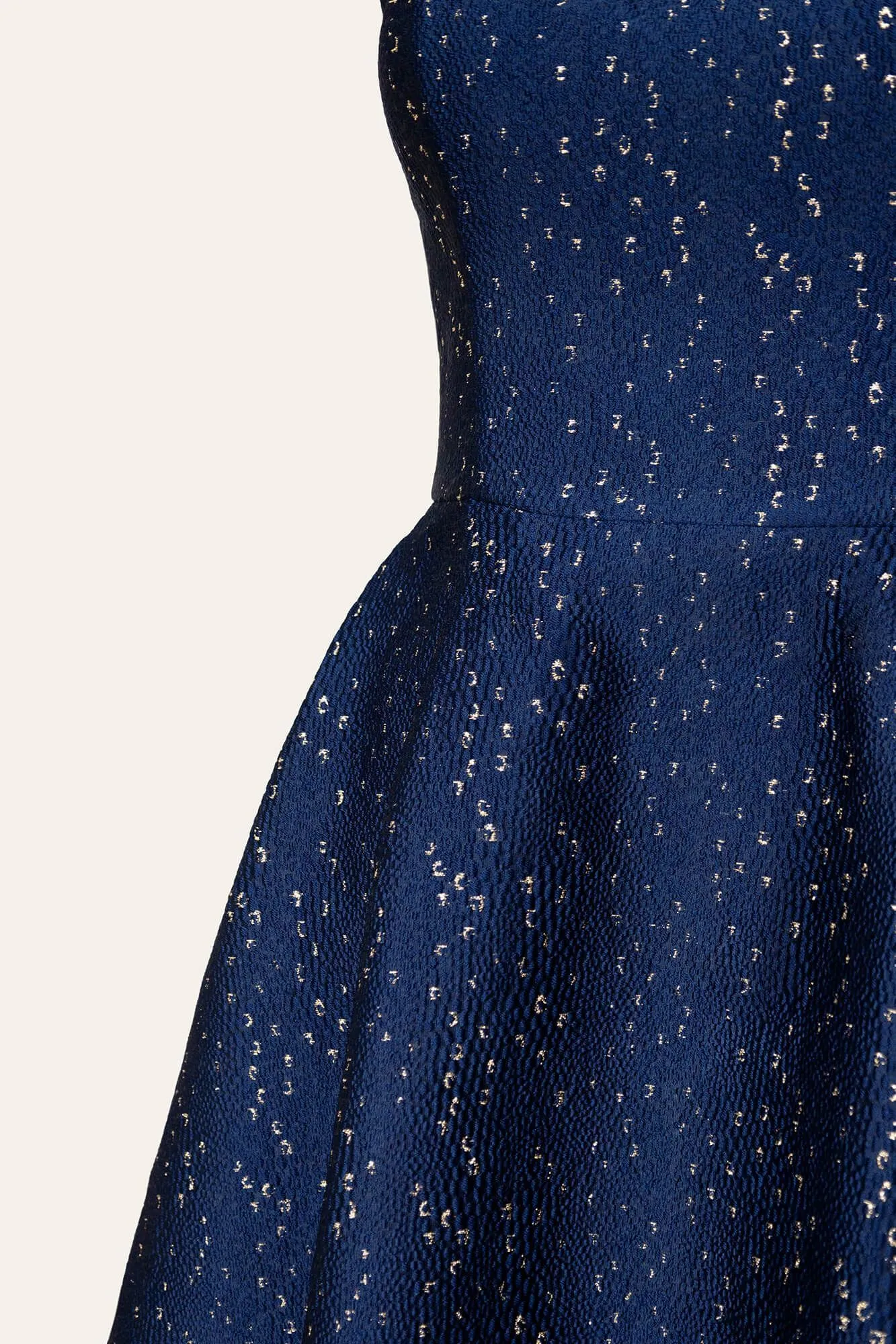 Jacquard Gold Flecks Bustier Dress