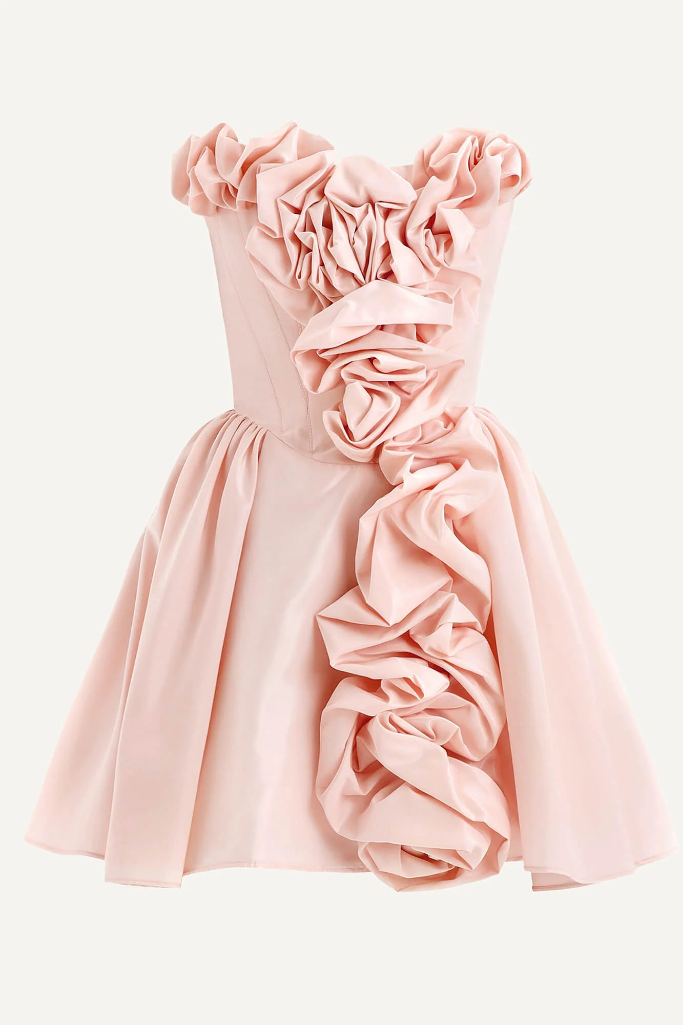 Mini Dress With Corset And Gathering