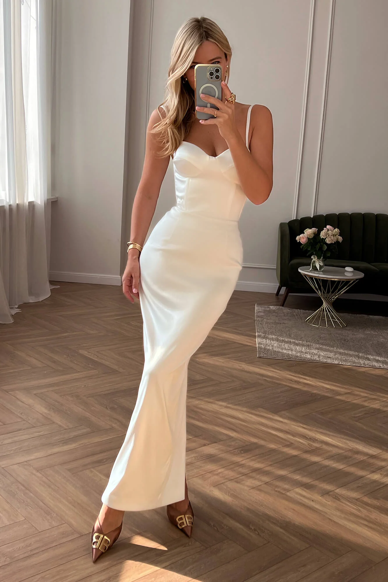 Open Back Maxi Bustier Dress