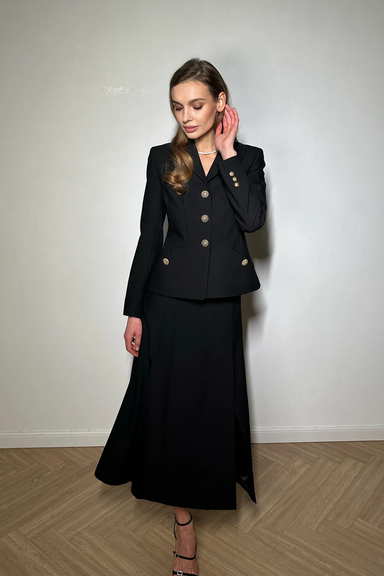 Side Slit Midi Skirt