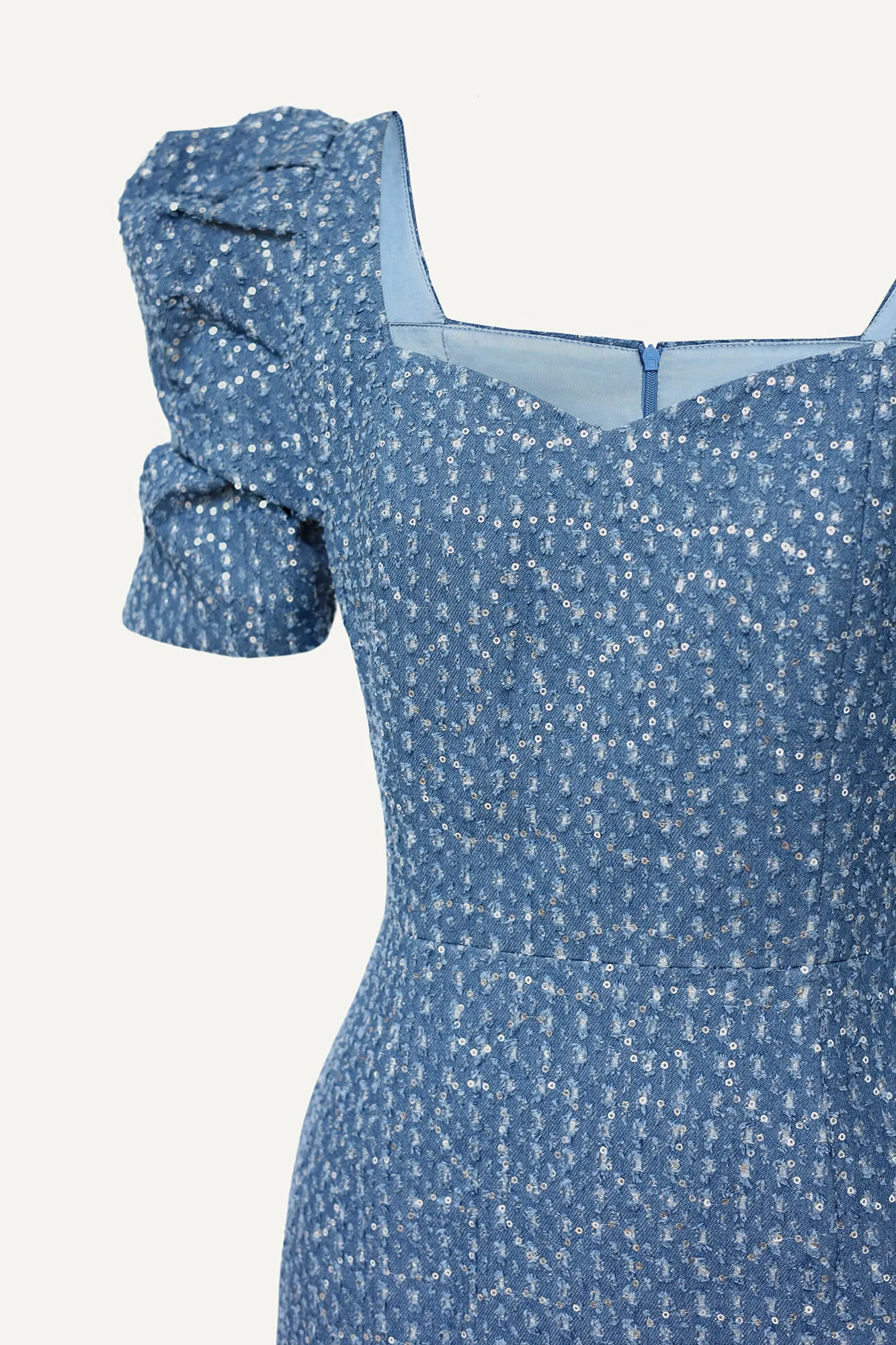 Sweetheart Denim Midi Dress