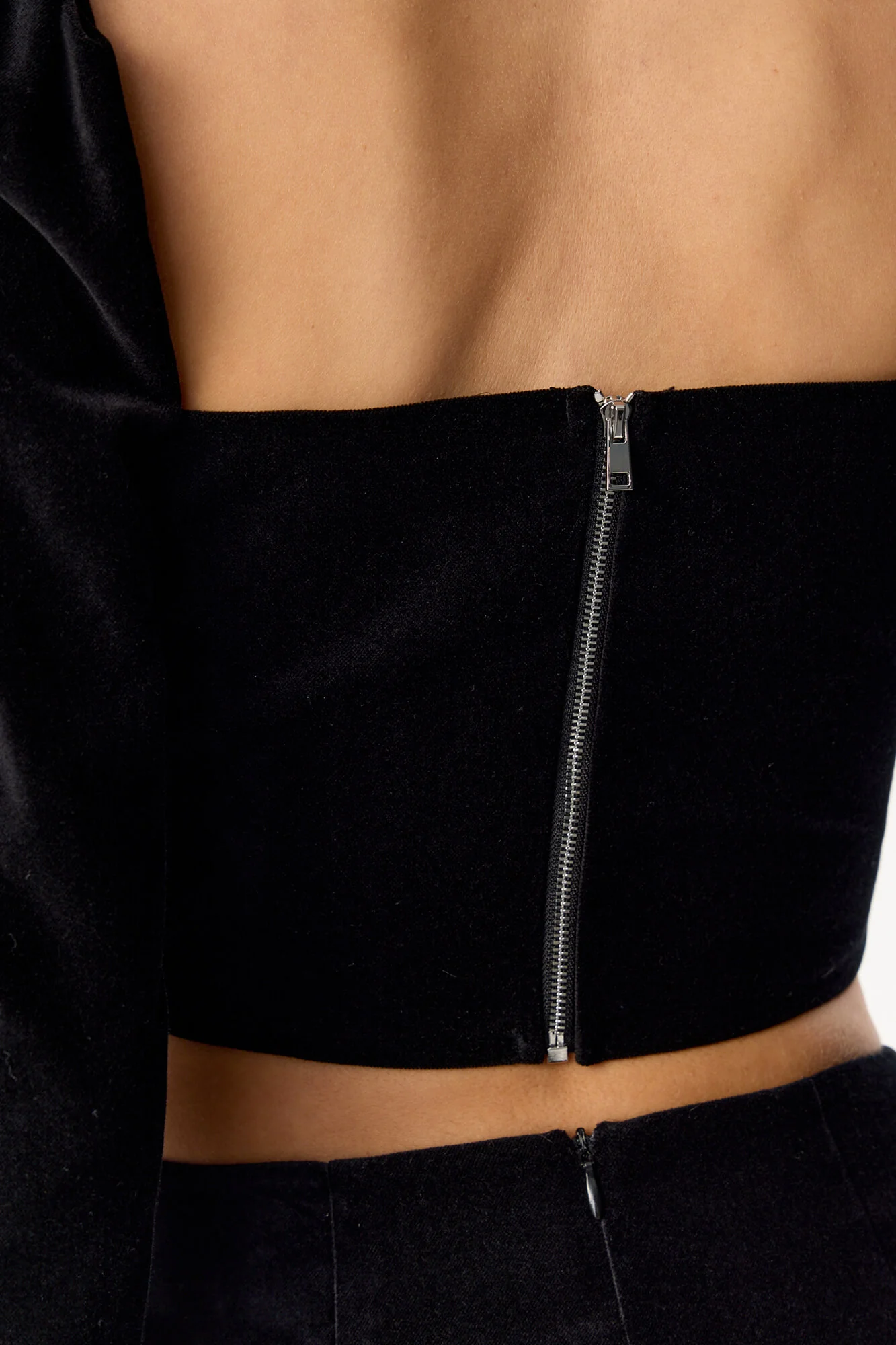 Velvet Top with Removable Cuffs