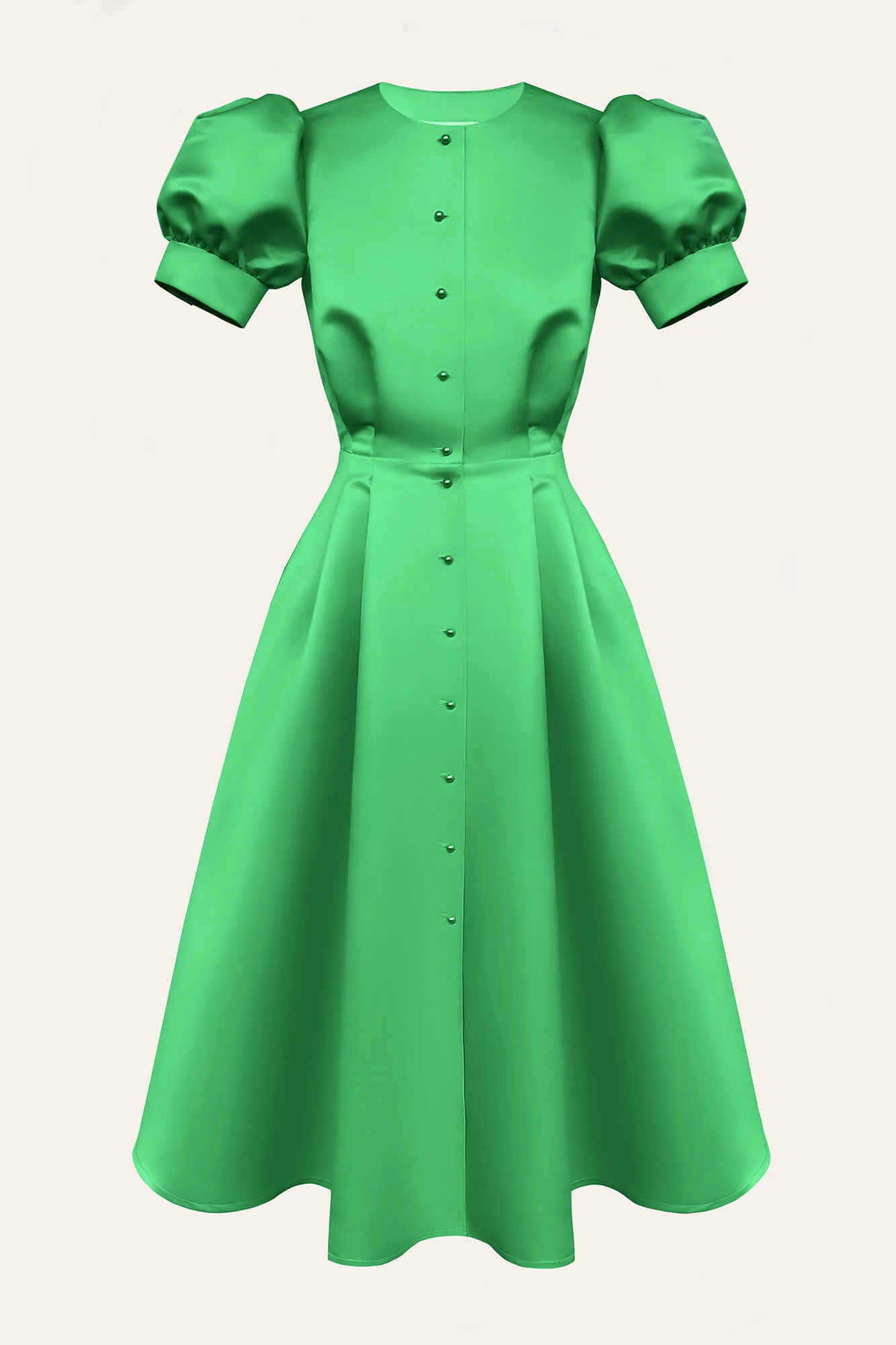 Button Front Midi Dress