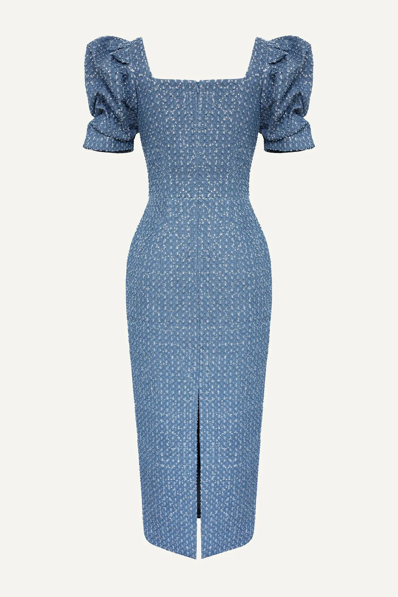Sweetheart Denim Midi Dress