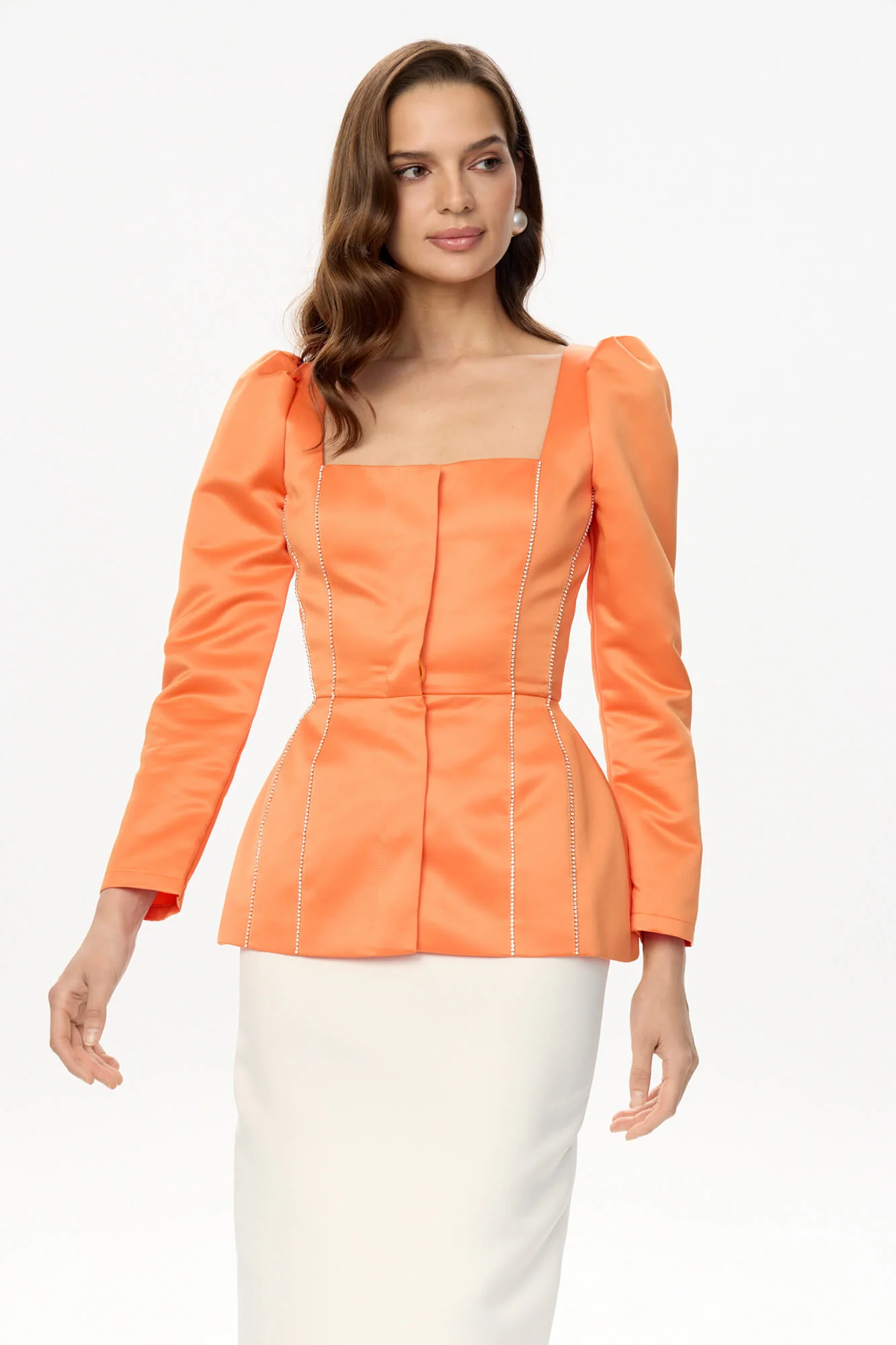 Satin Decorated Top