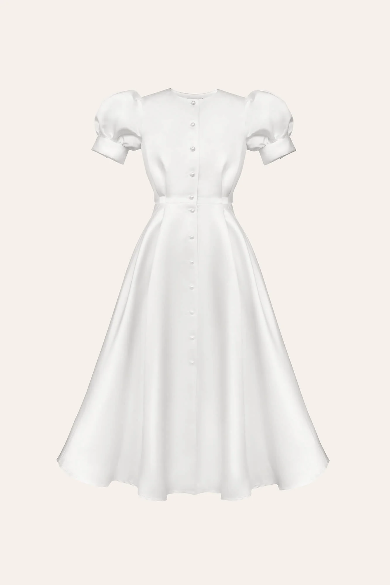 Button Front Midi Dress