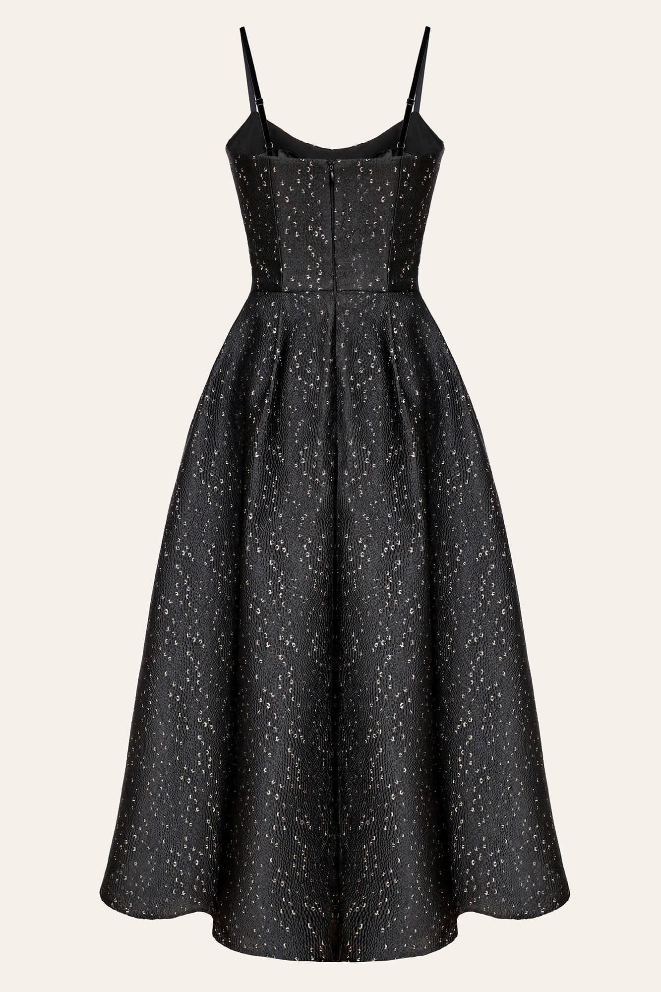 Jacquard Gold Flecks Bustier Dress