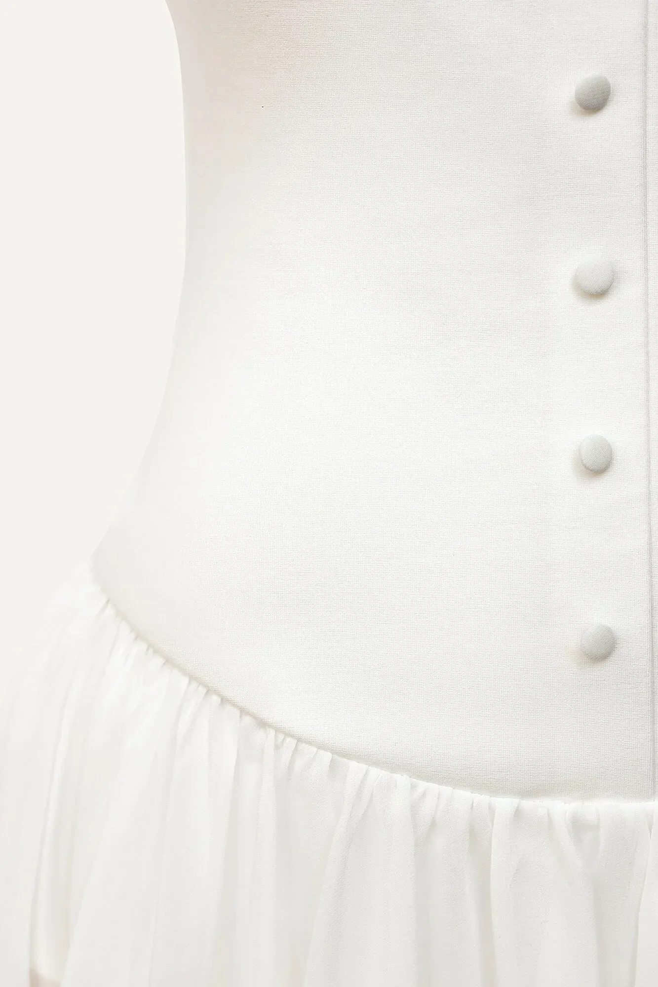 Maxi Dress With Buttons And Asymmetrical Skirt