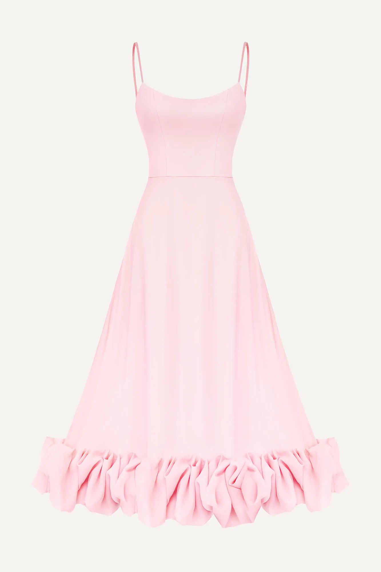 Flounce Bustier Midi Dress