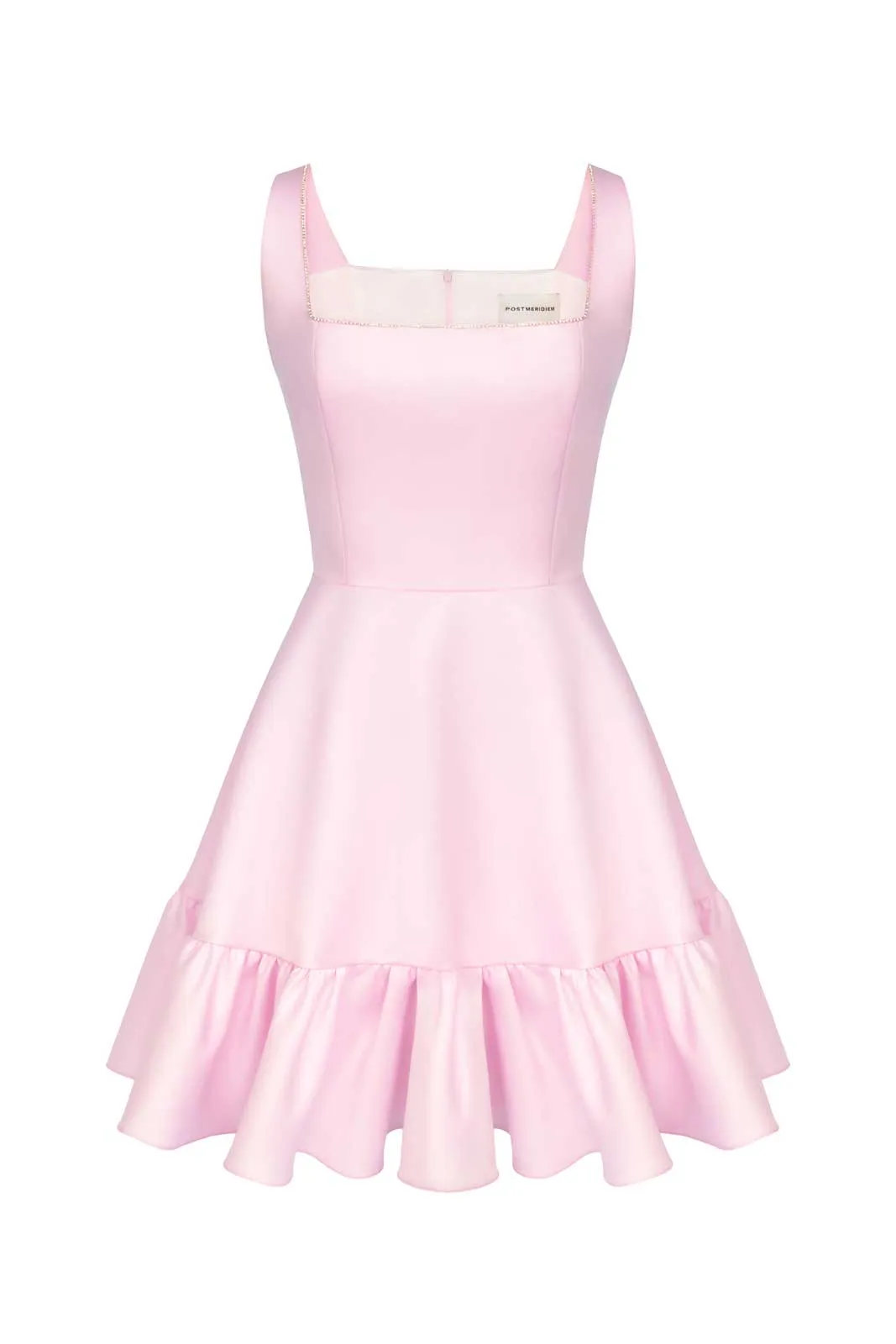 Bottom Flounced Strap Mini Dress