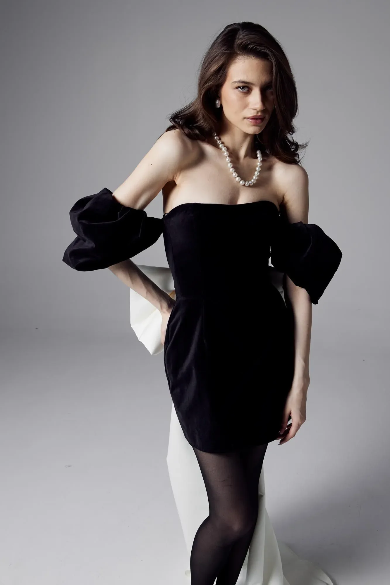 Velvet Bow Back Jumpsuit Dress