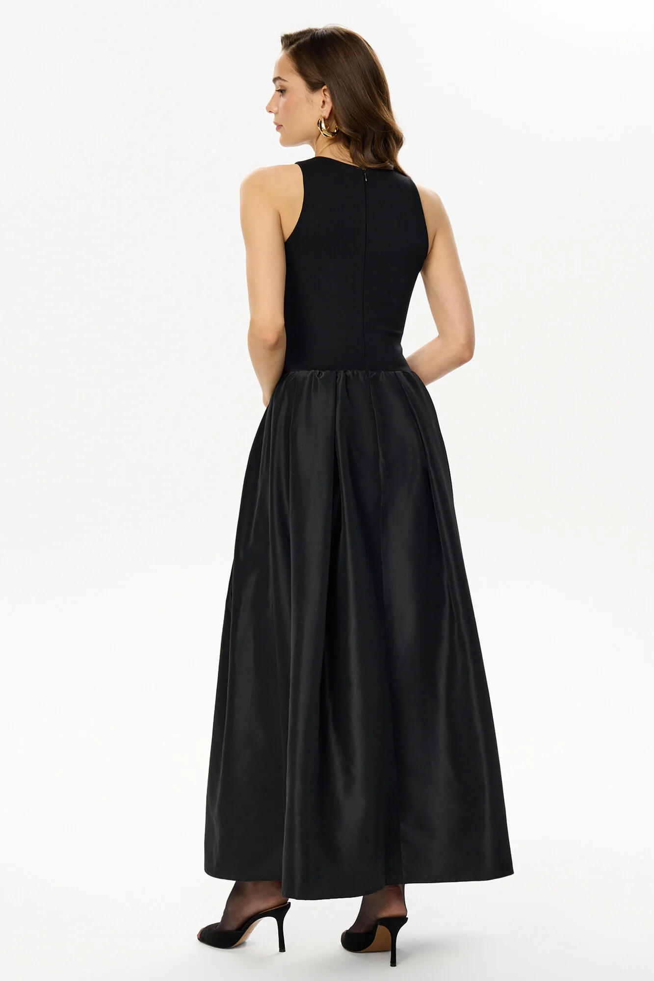 Midi Dress With Puffy Skirt