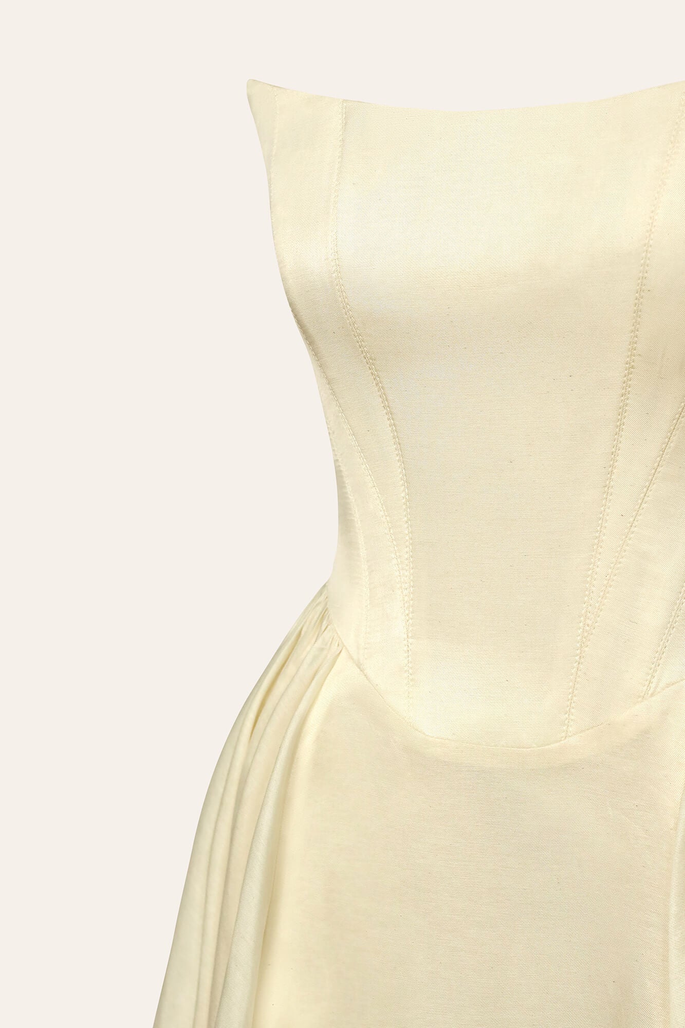 Tuck Corset Top Midi Dress