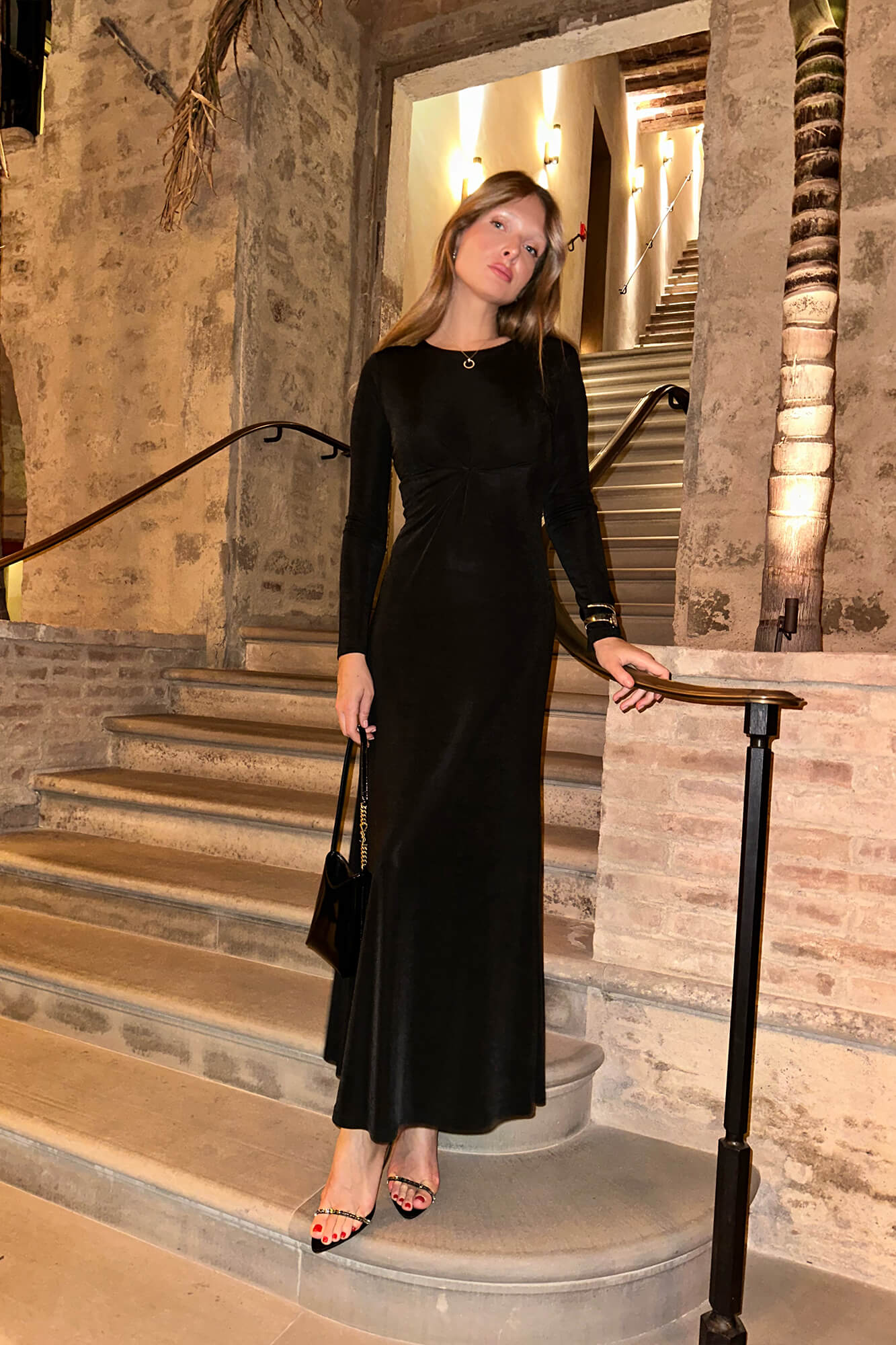 Knitted Long Sleeve Maxi Dress