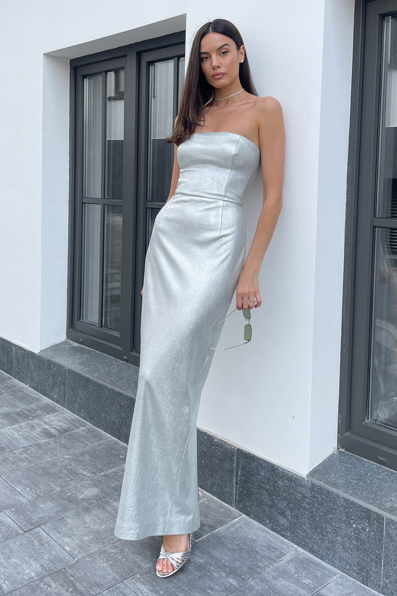 Slit Sheath Maxi Dress