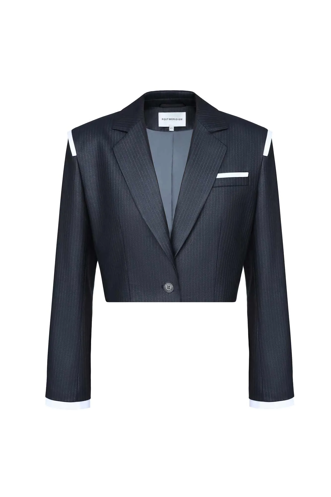 Cropped jacket with Detachable Cuffs