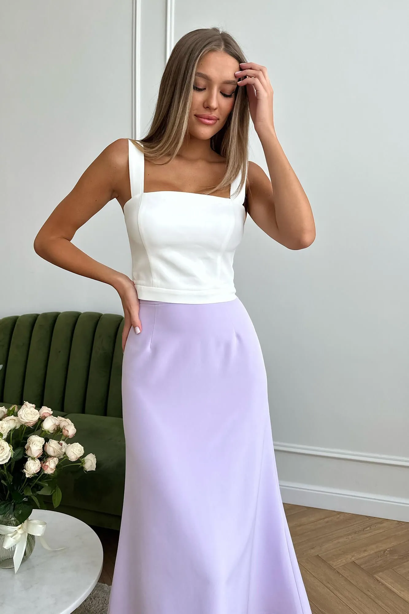 Viscose Midi Skirt