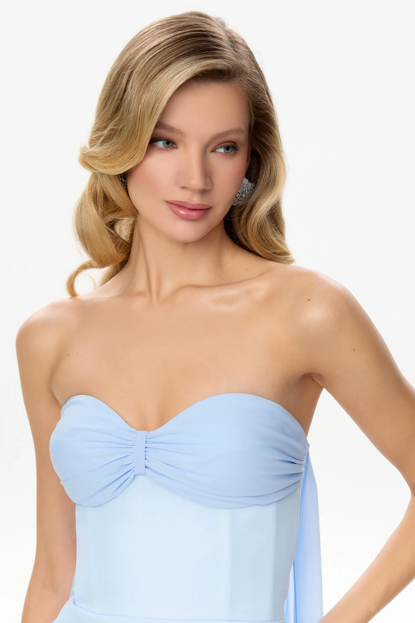 Mini Corset Dress with Train