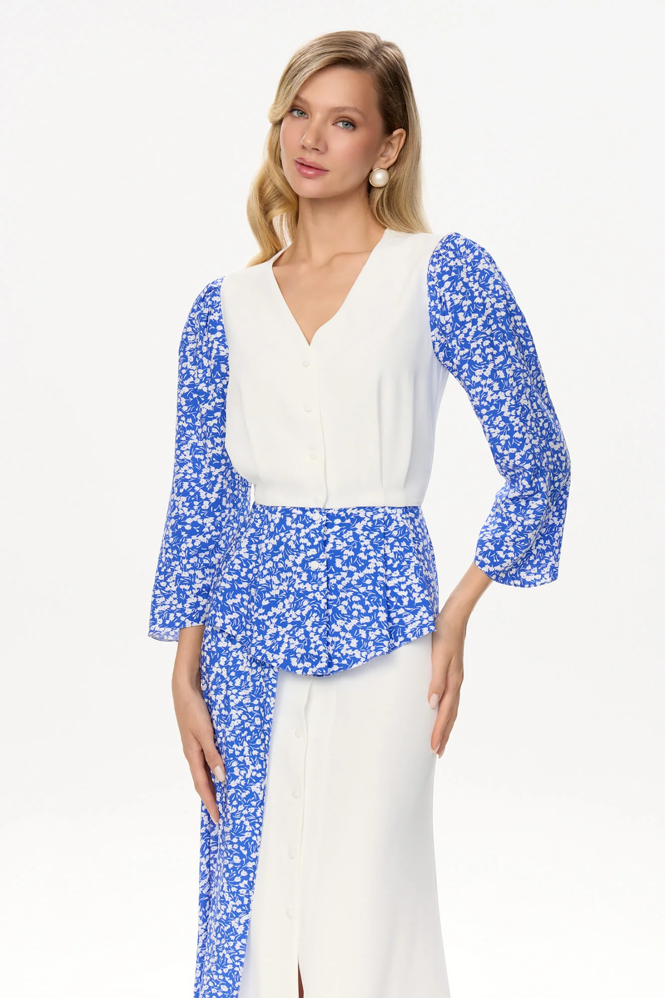 Long Sleeve Button Front Top