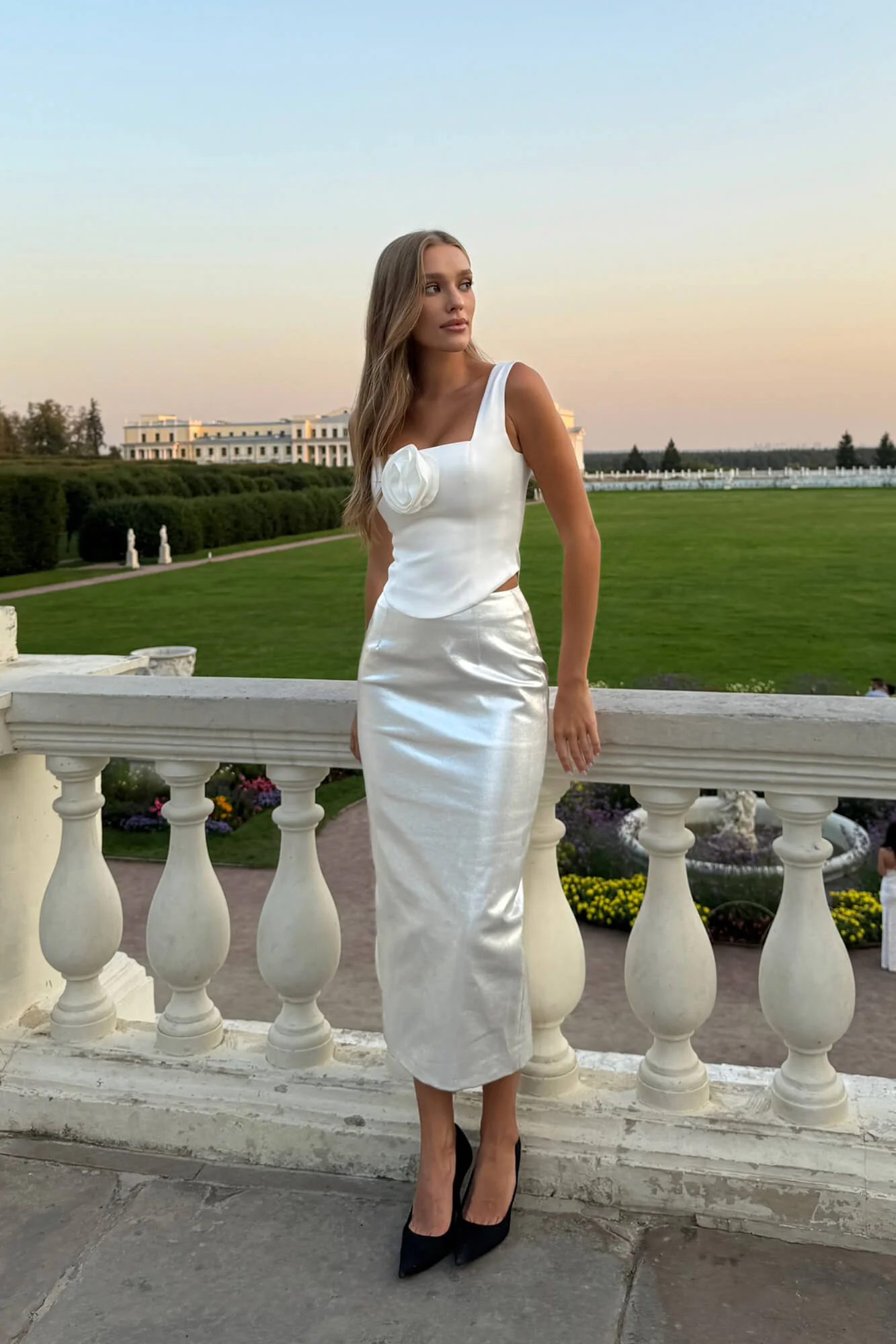 Straight Maxi Skirt with a Back Slit