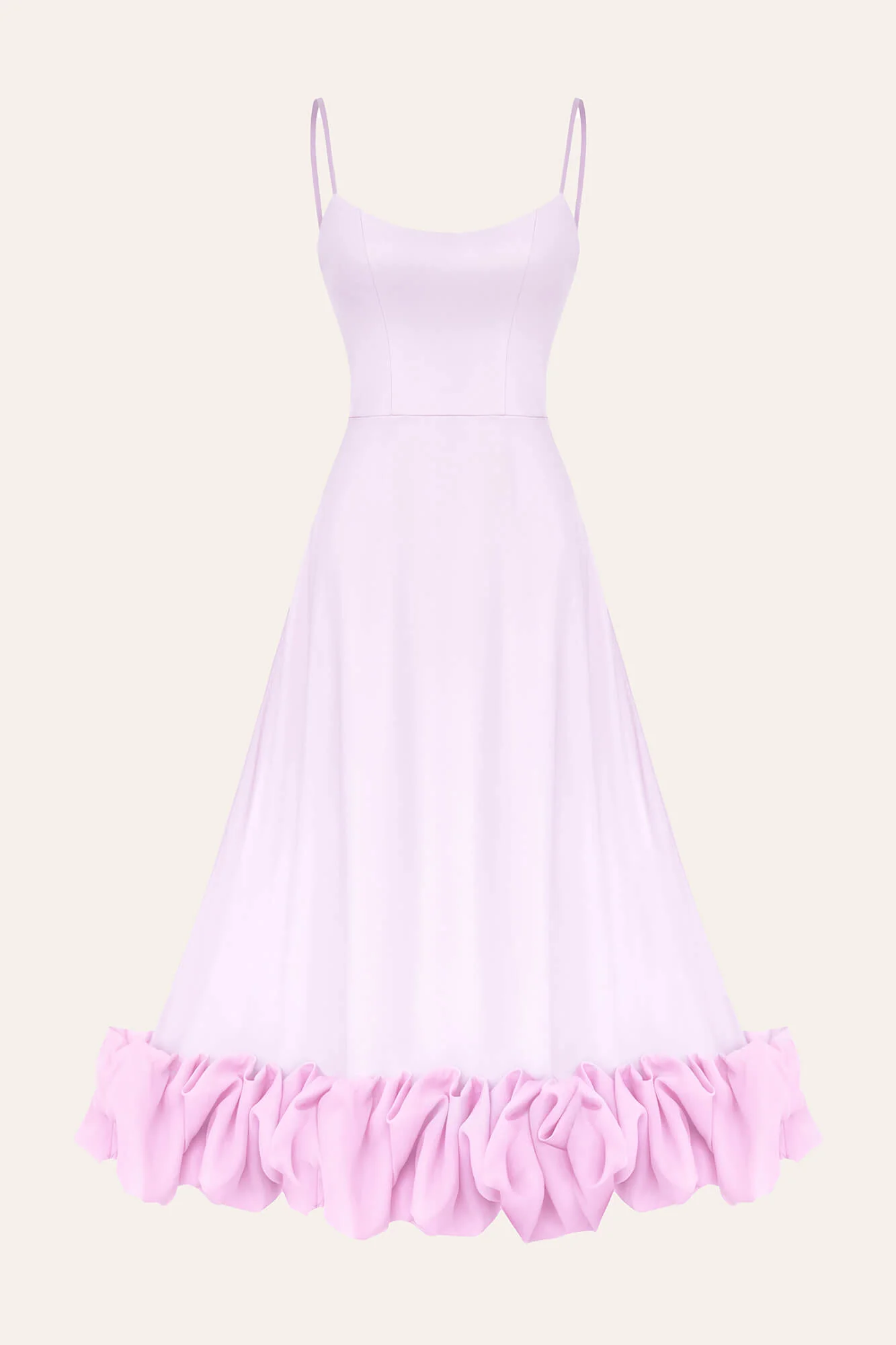 Flounce Bustier Midi Dress