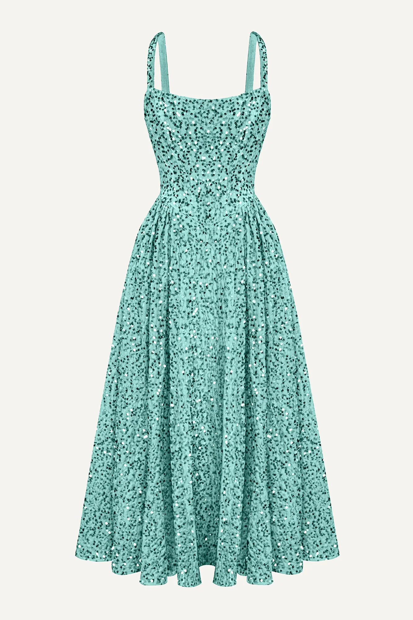 Tuck Corset Top Midi Dress