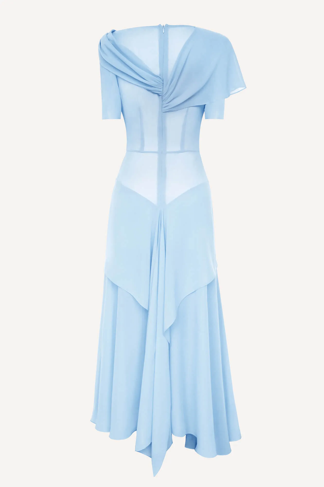 Chiffon Asymmetrical Midi Dress