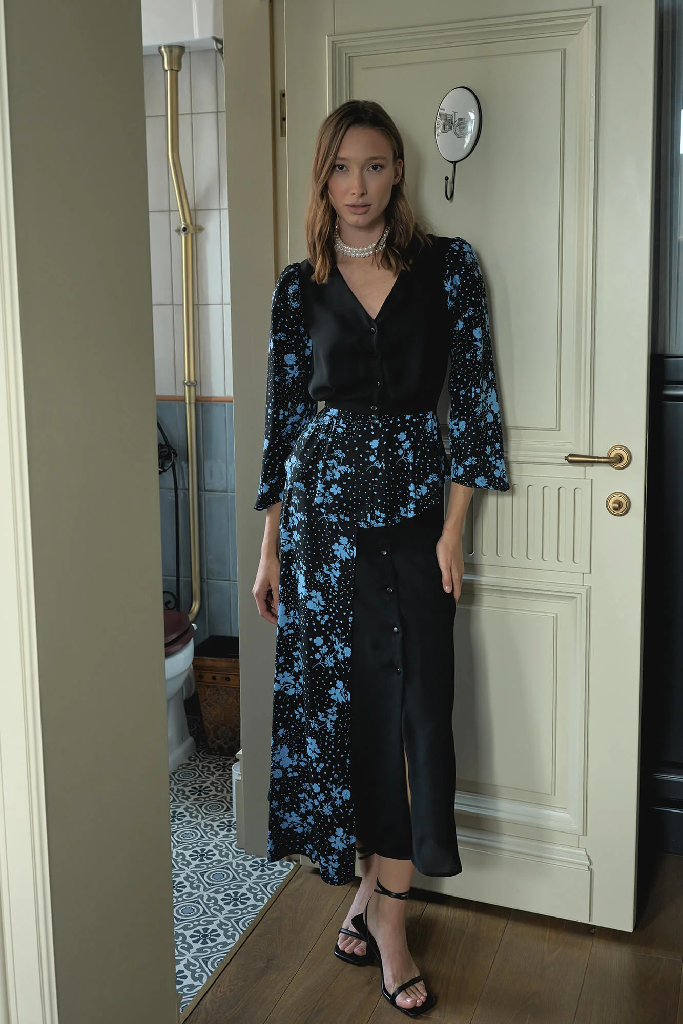 Long Sleeve Button Front Top