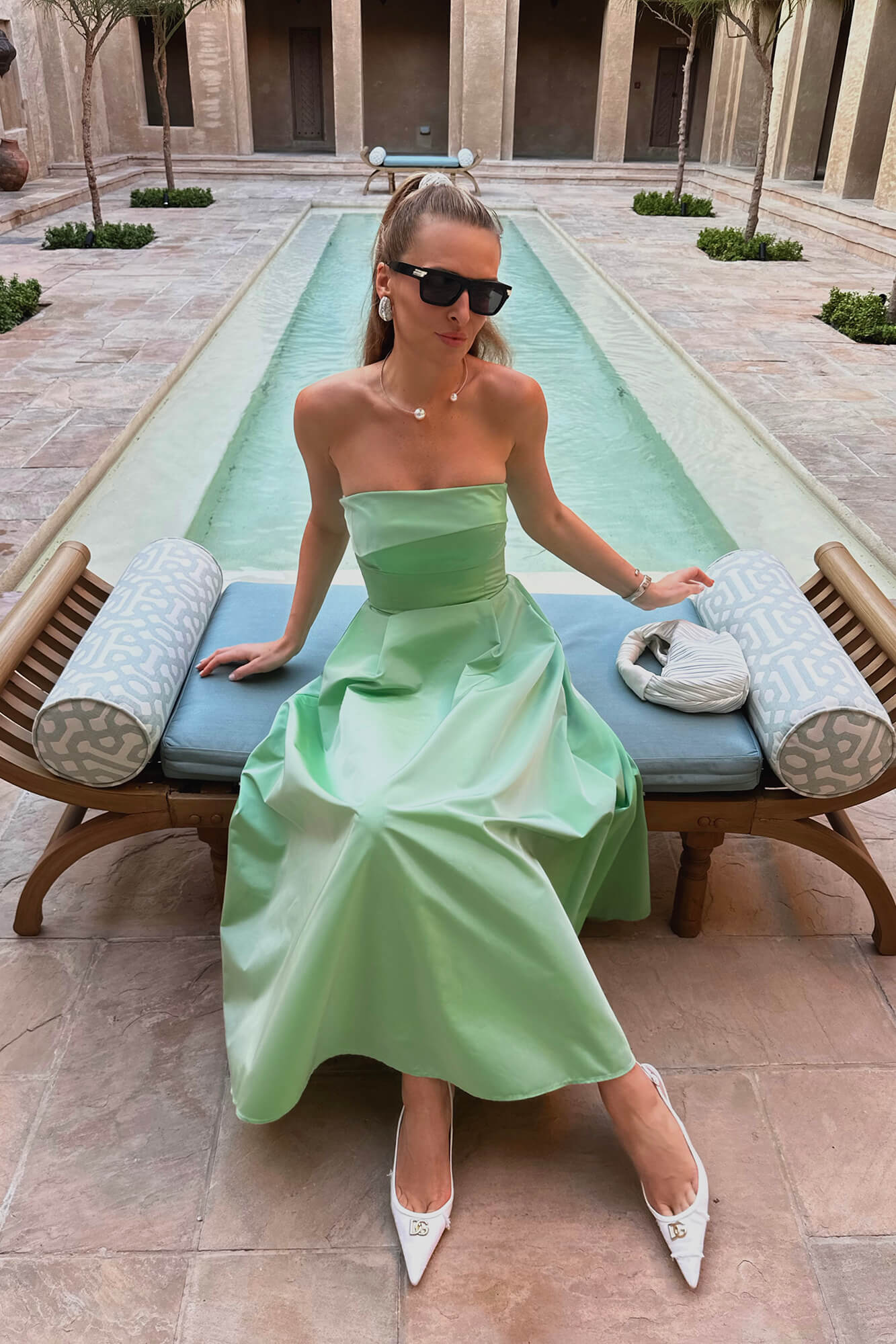 Midi Dress with Turn-up