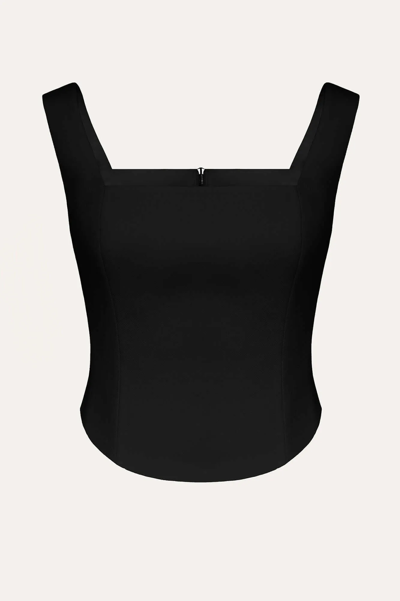 Satin Square Neck Top with removable rose