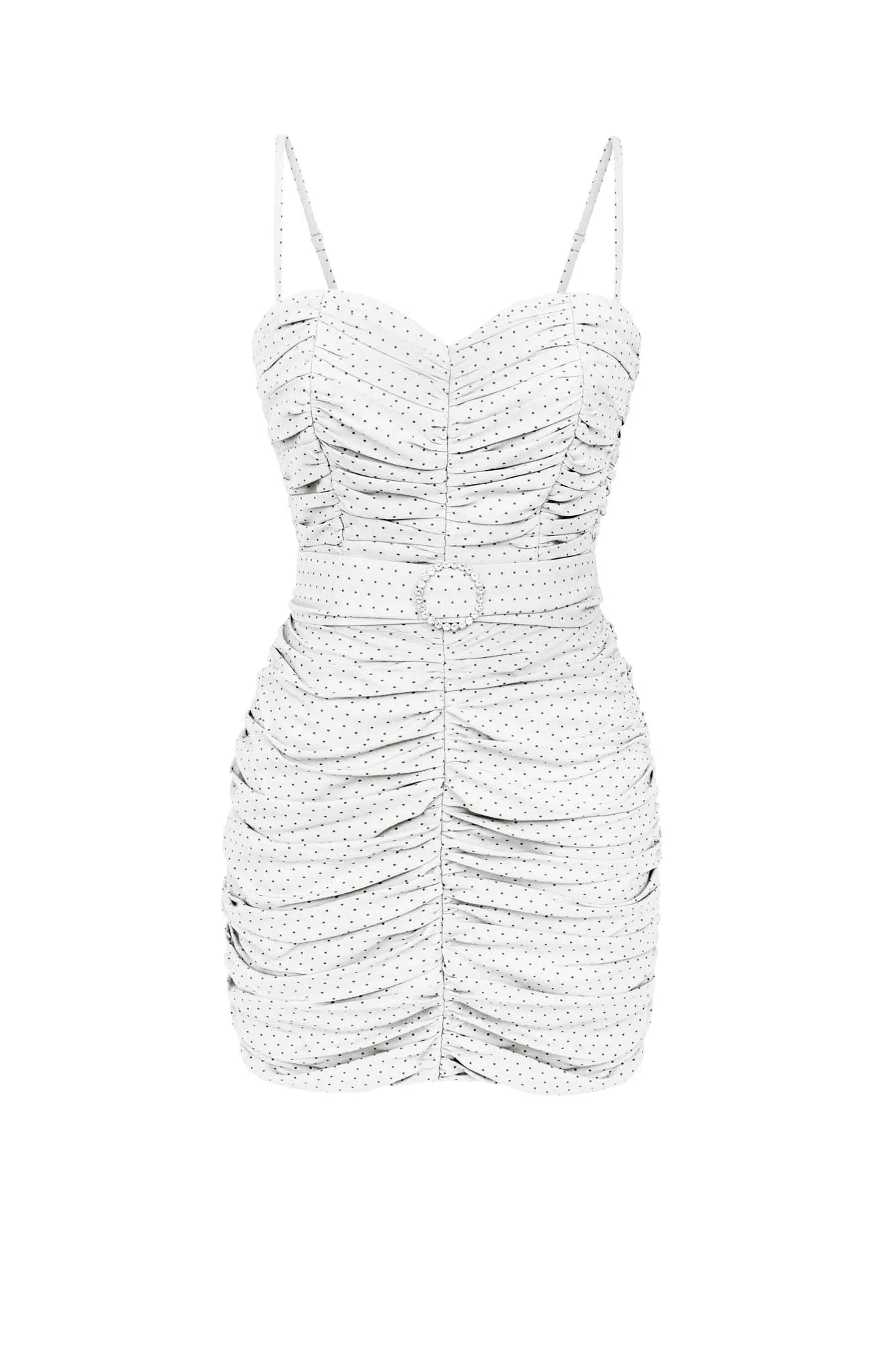 Drapped Bustier Mini Dress with a belt